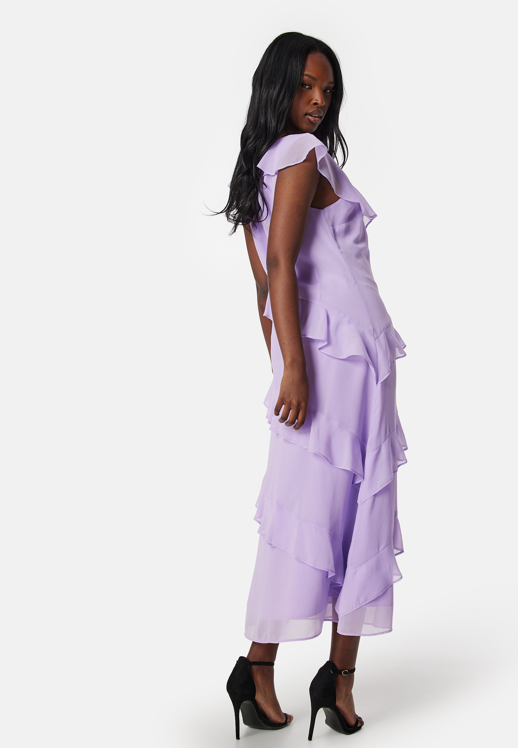 Frill Chiffon Midi Dress 2