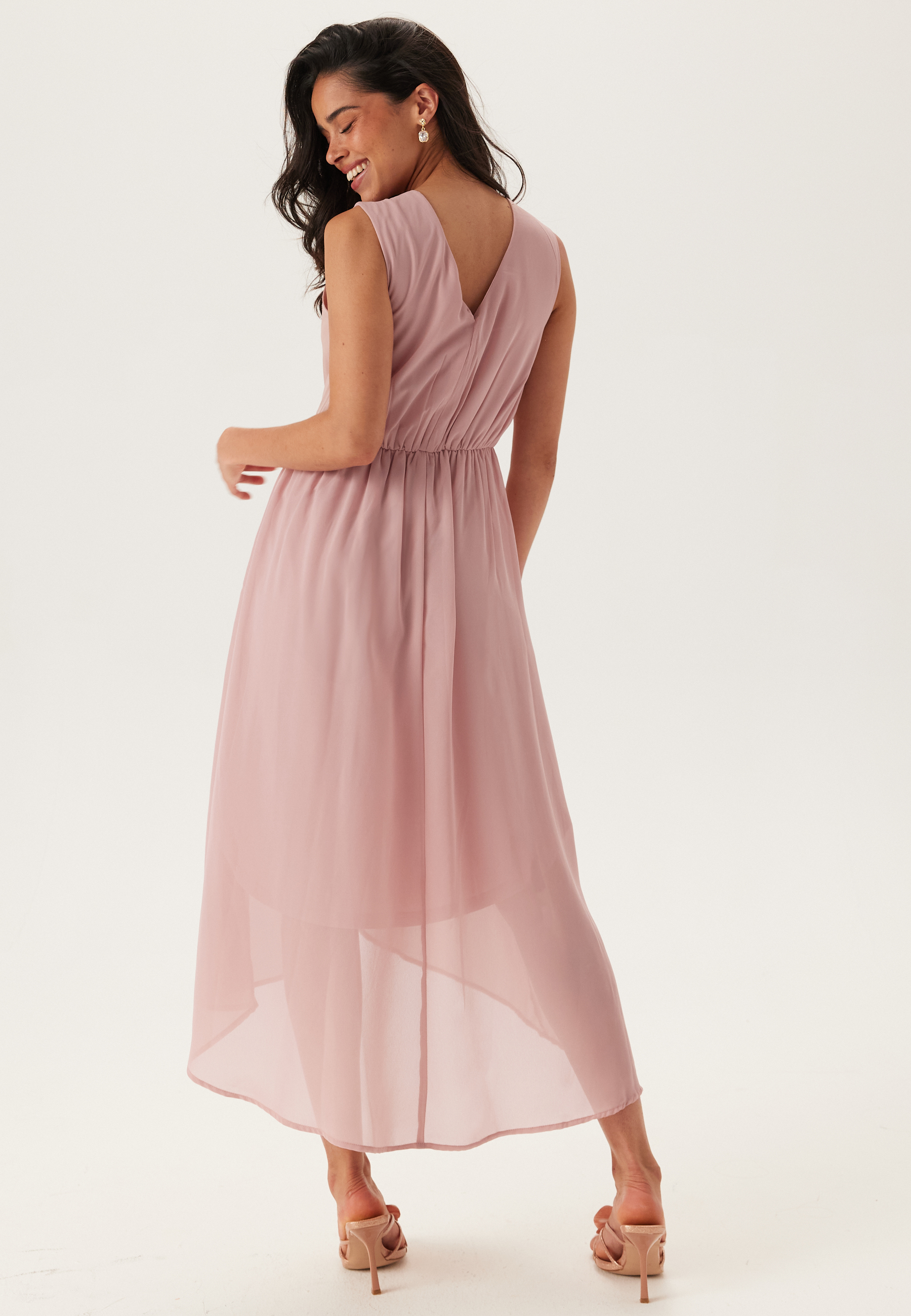 High-Low Sleeveless Chiffon Dress 4