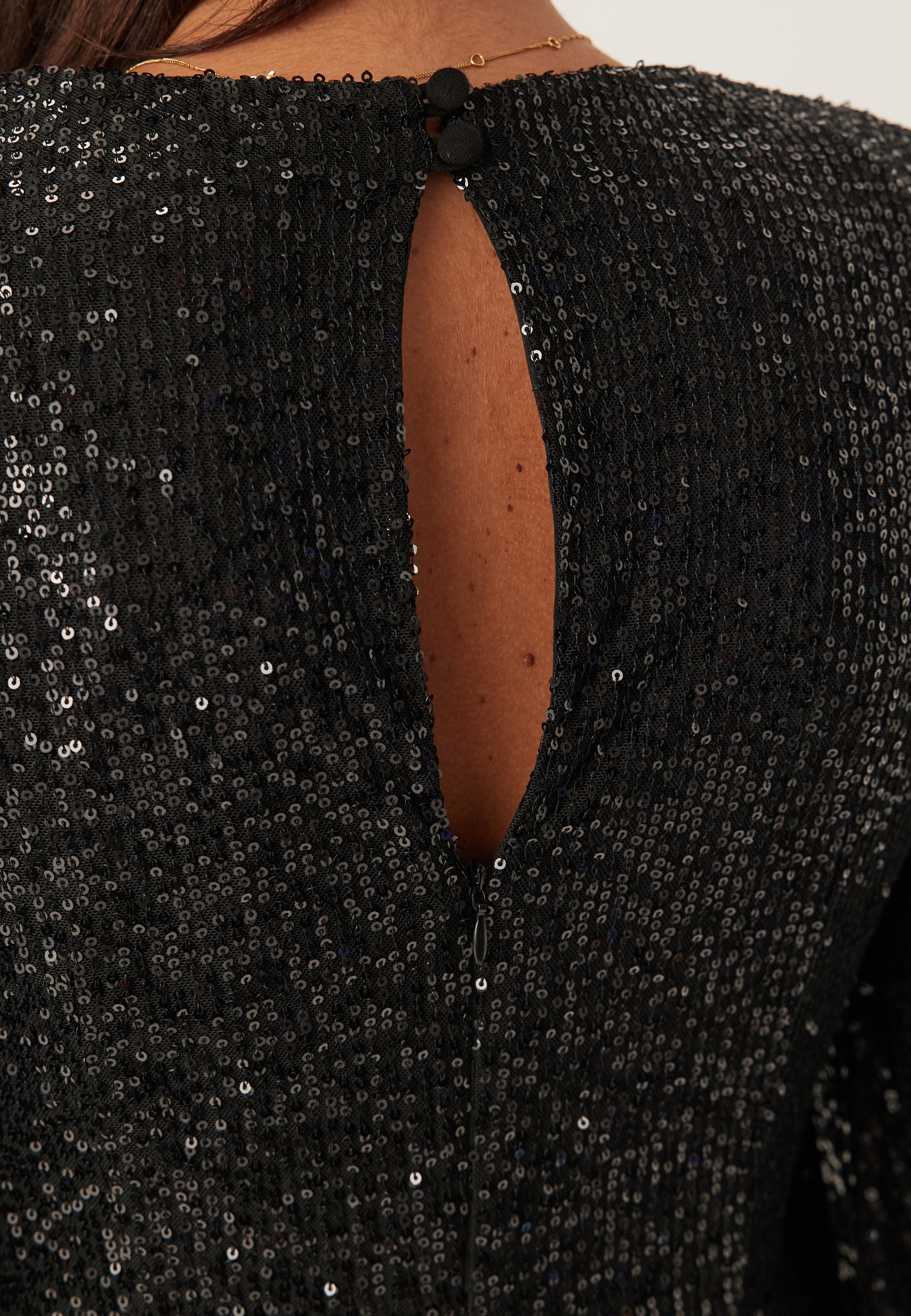 Long Sleeve Sequin Ankle Dress 3
