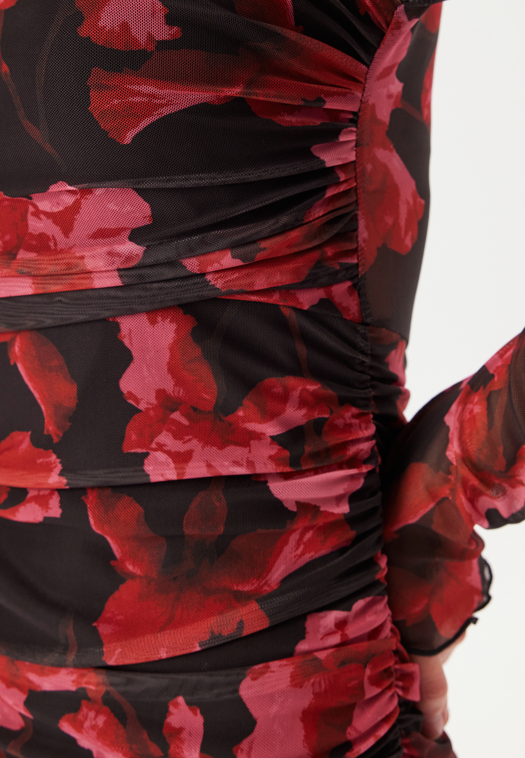 Mesh Ruched Short Dress 3