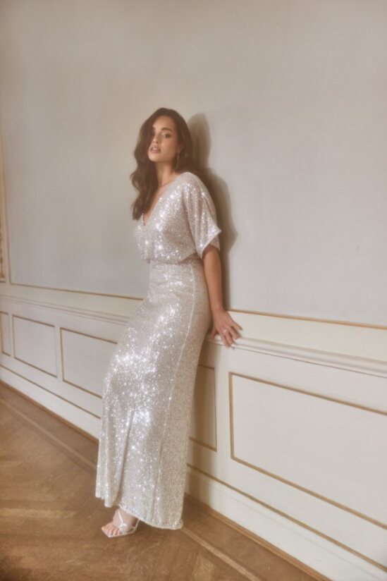 Sequin S/S Gown