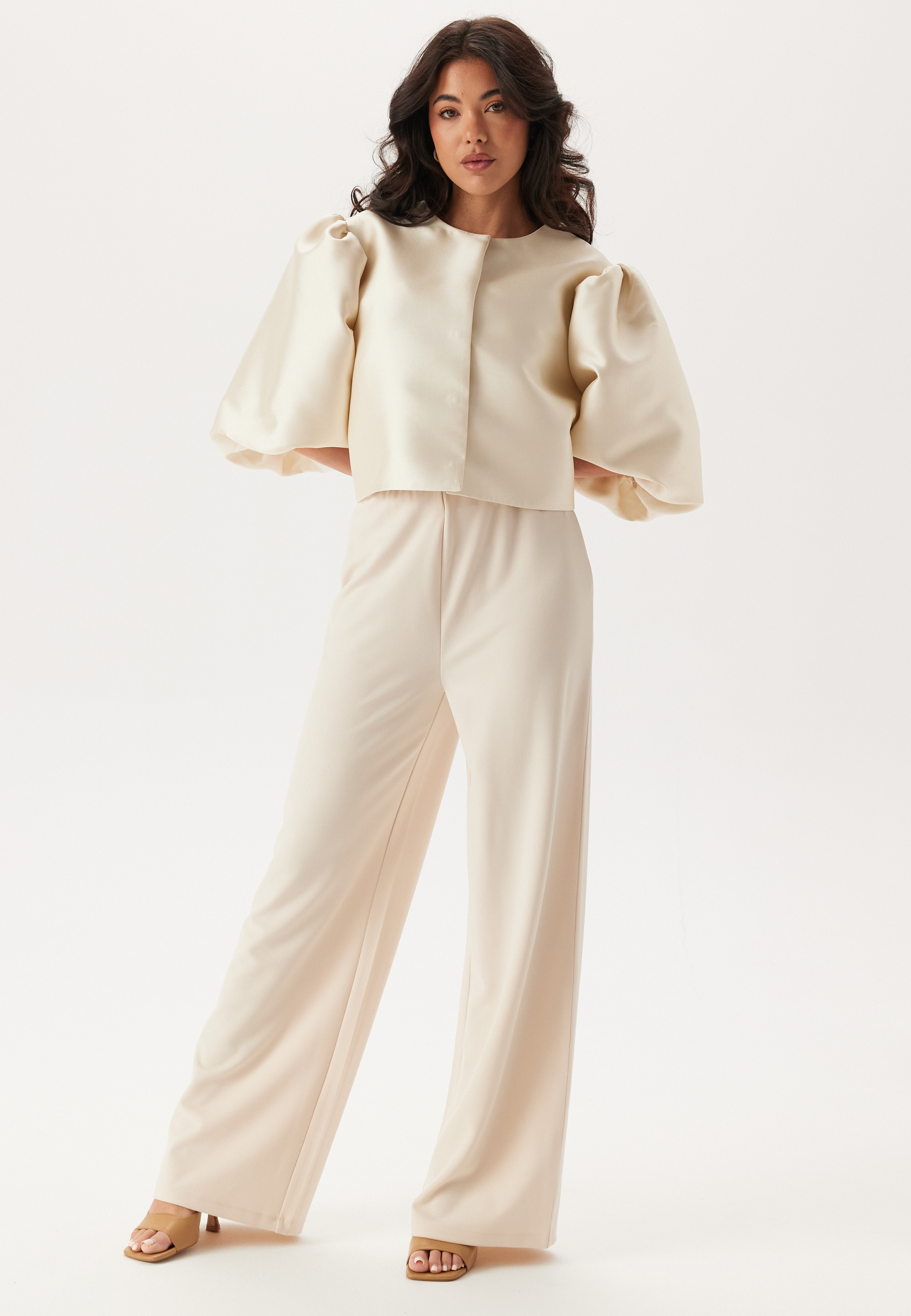 Puff Sleeve Satin Jacket 4