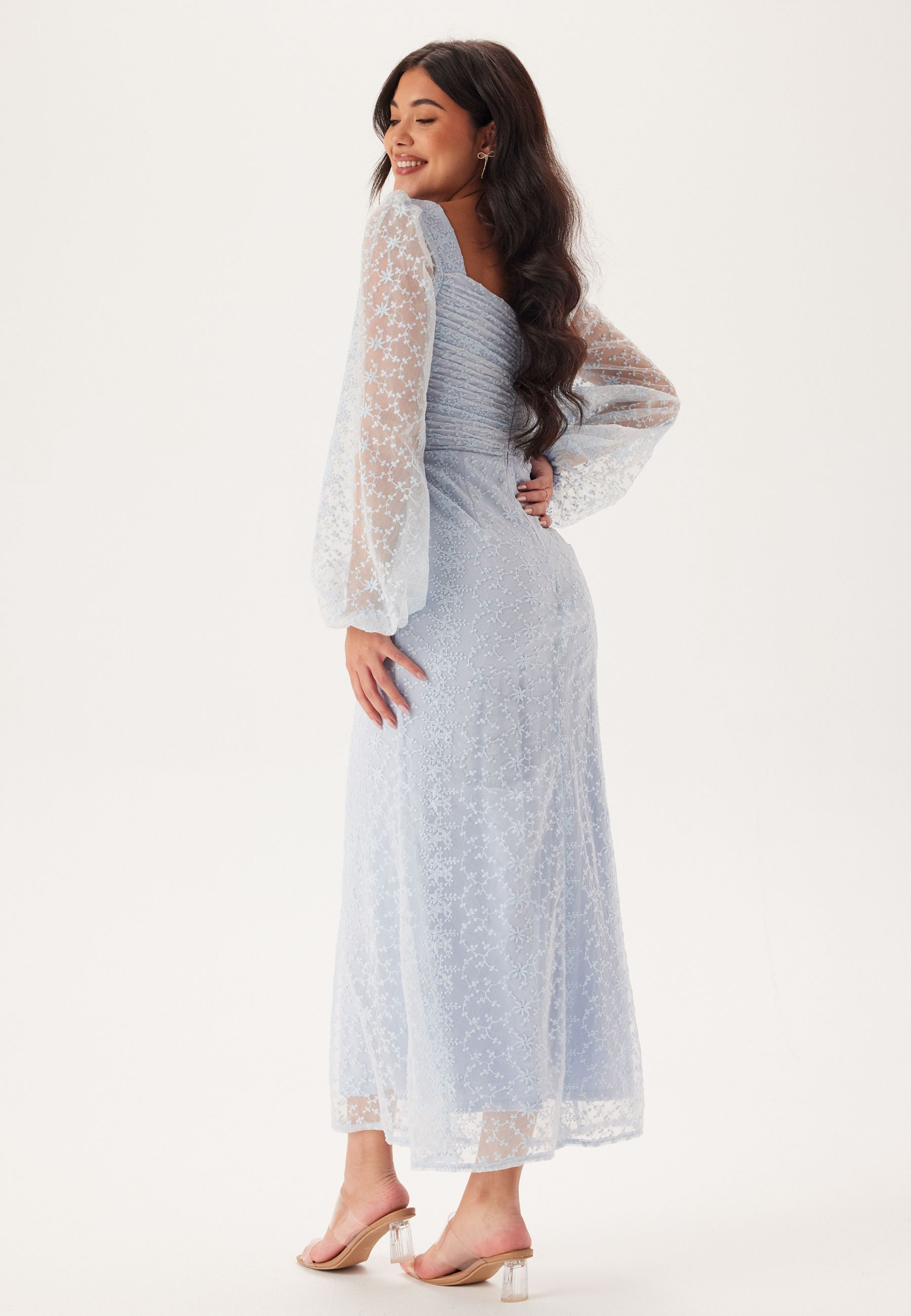 Ruched L/S Ankle Dress 3