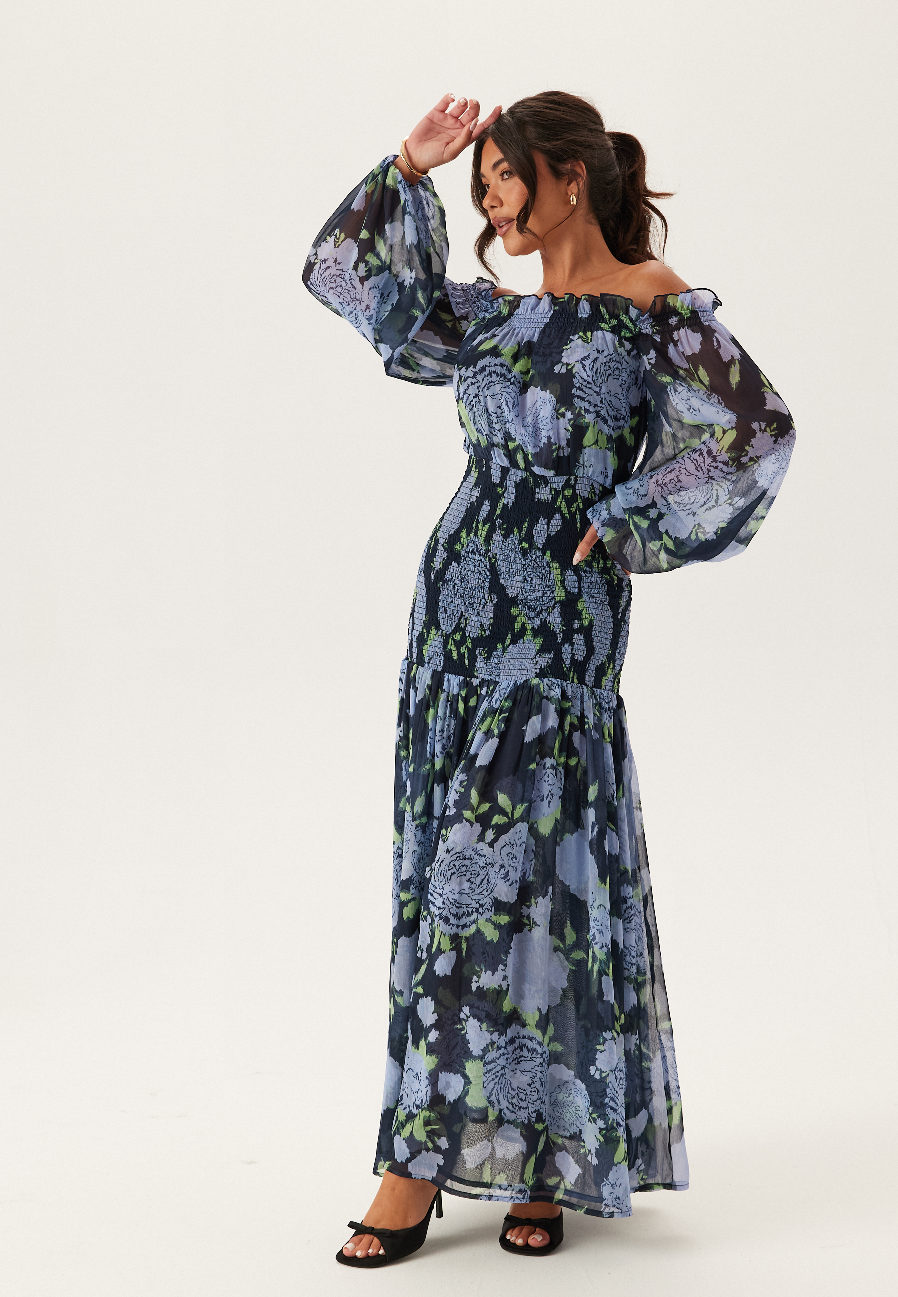 Smock Off Shoulder Maxi Dress 2