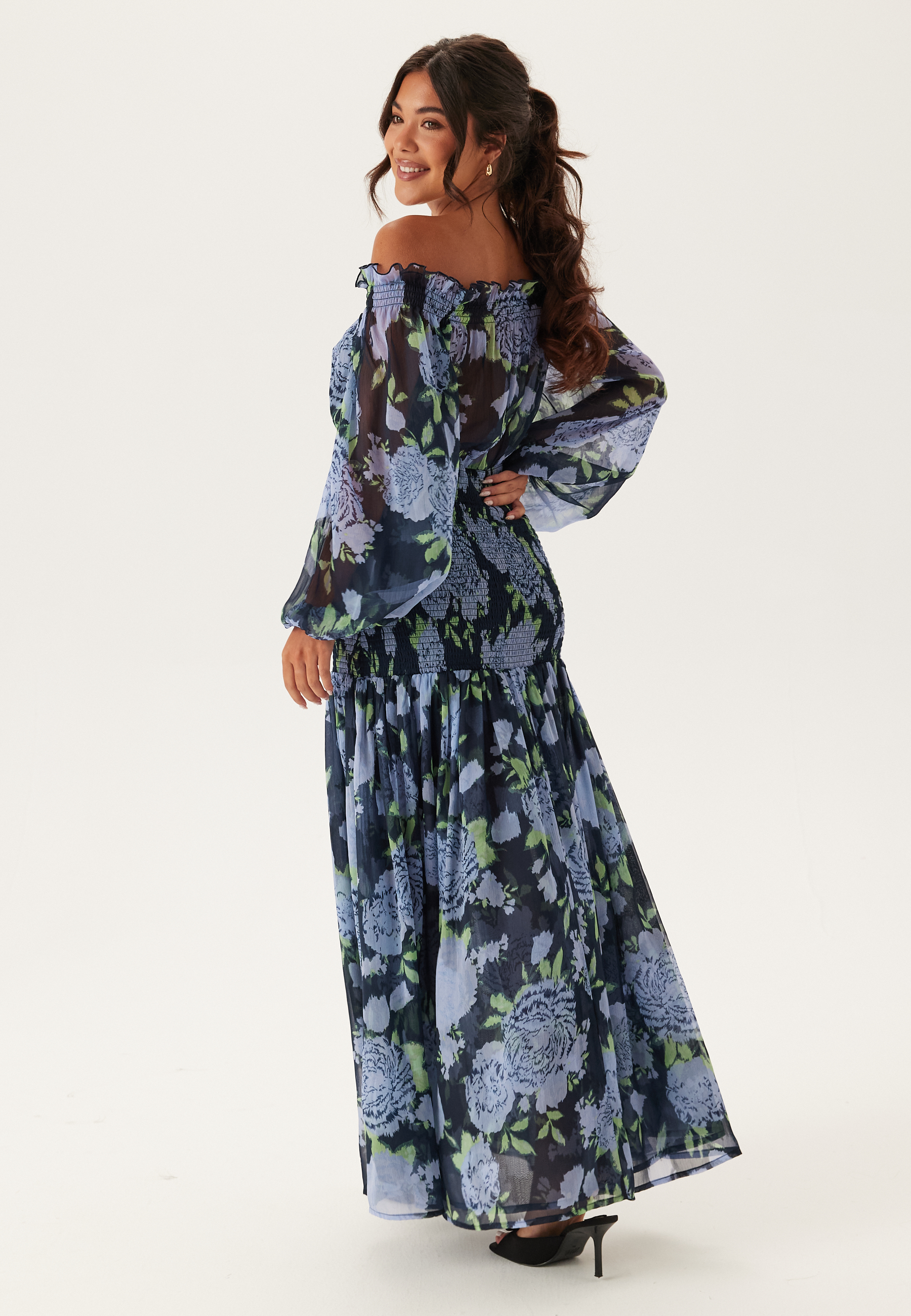 Smock Off Shoulder Maxi Dress 3