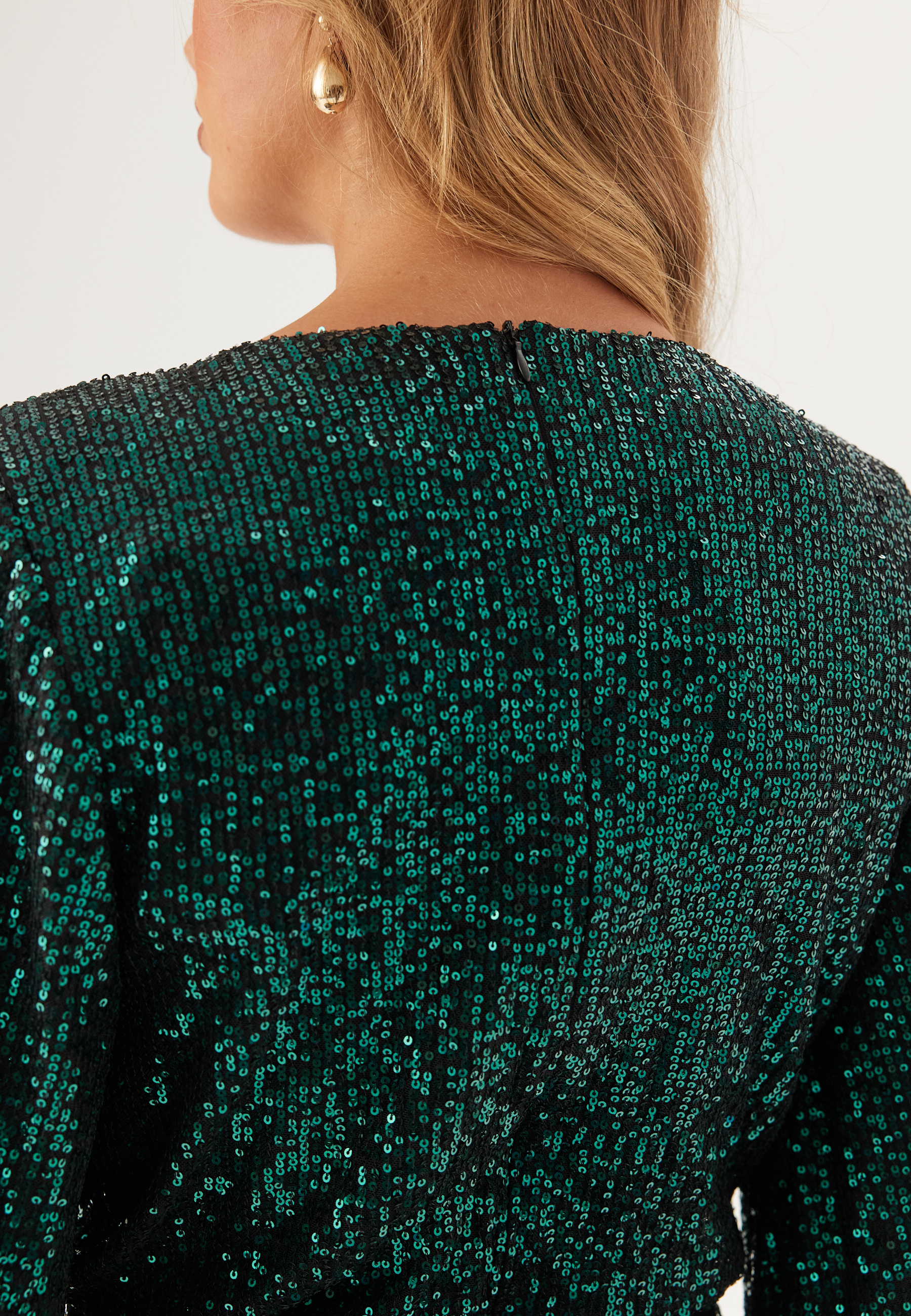Sequin Wrap Gown 4