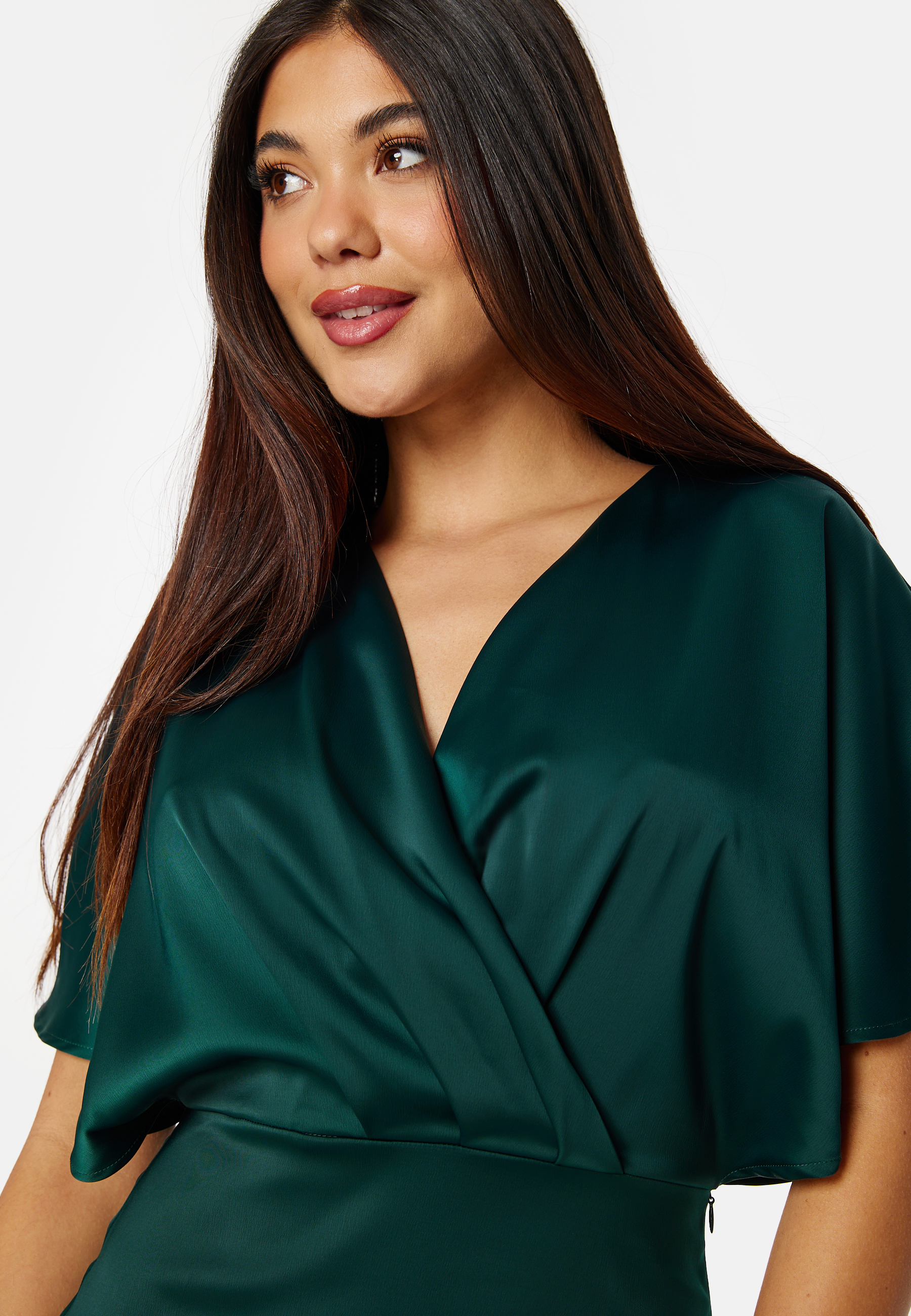 Wrap Satin Midi Dress 3