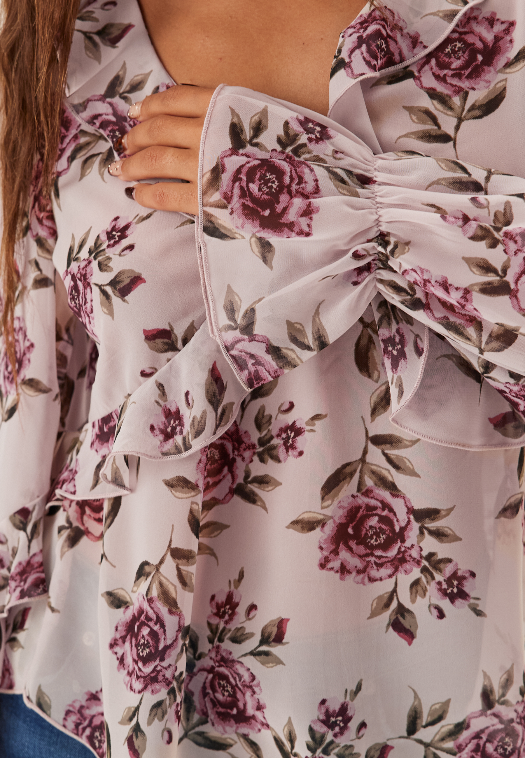 Open Back Frill Blouse 3