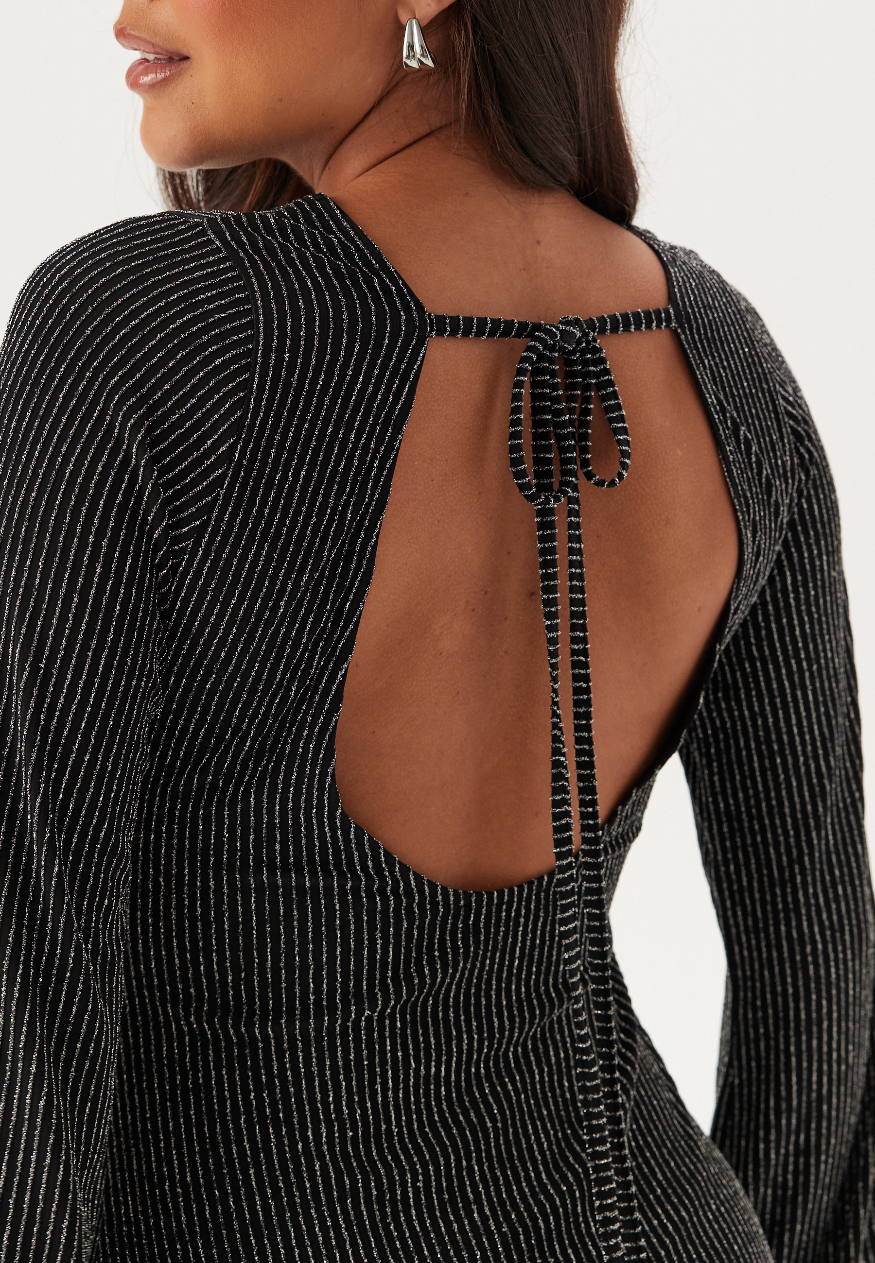 Open Back Sparkling Dress 3