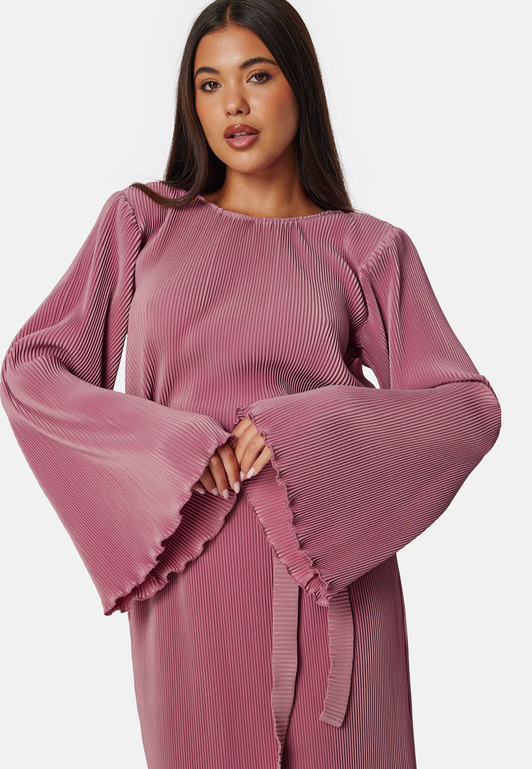 Pleated Tie Midi Dress 2