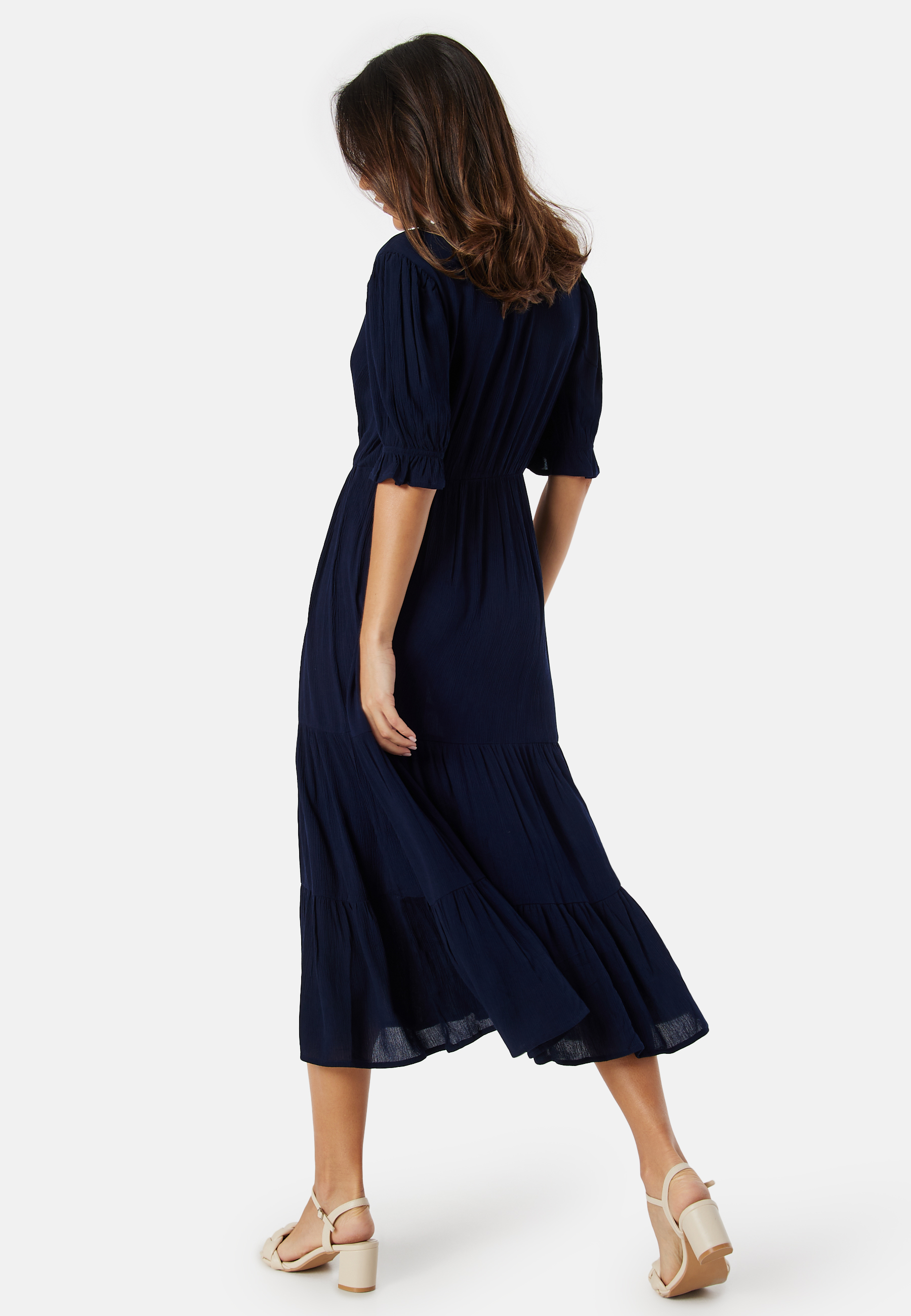 Puff Sleeve Viscose Dress 5