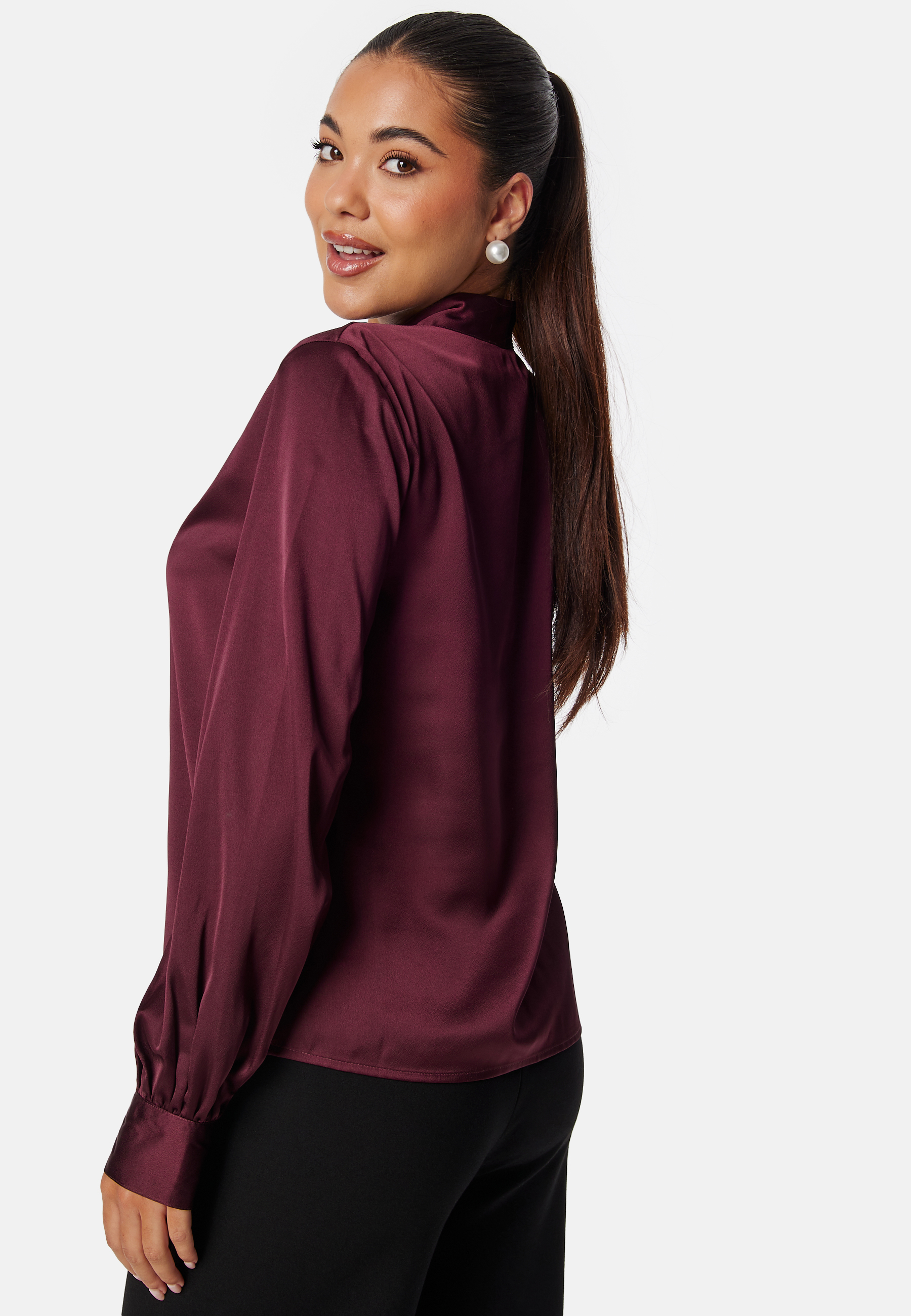 Button Satin Blouse 2
