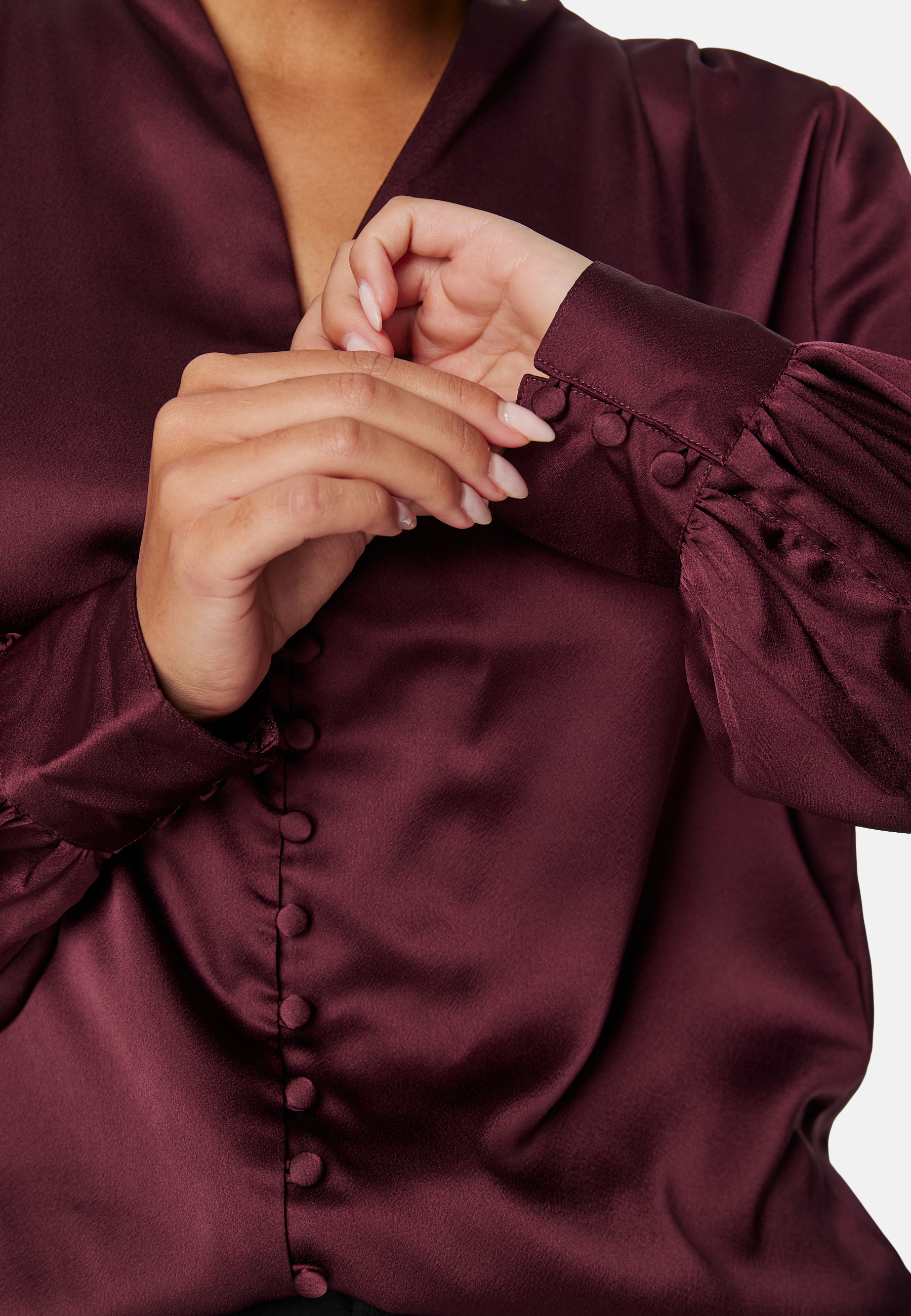 Button Satin Blouse 3