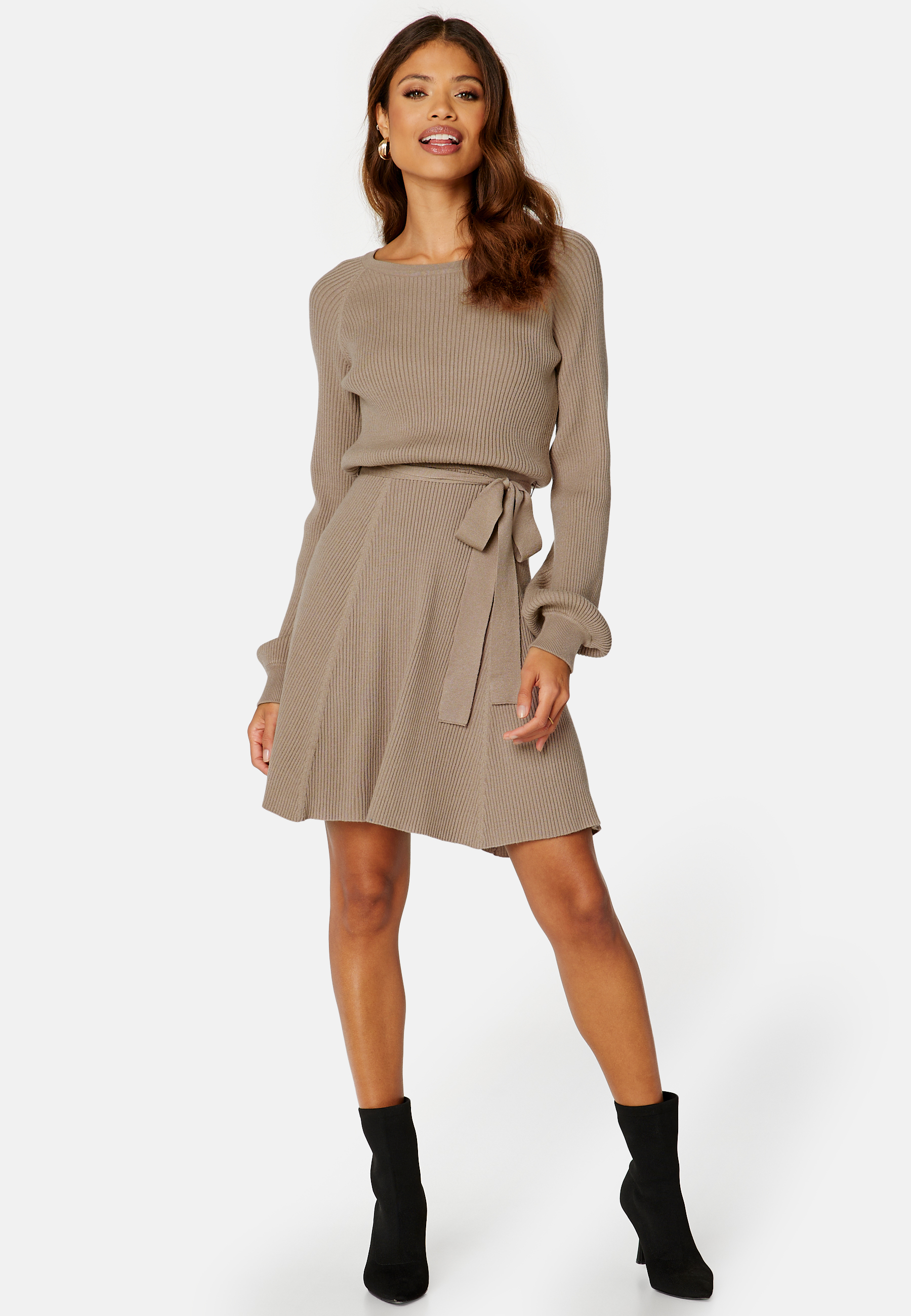 Rib Knitted Skater Dress 2