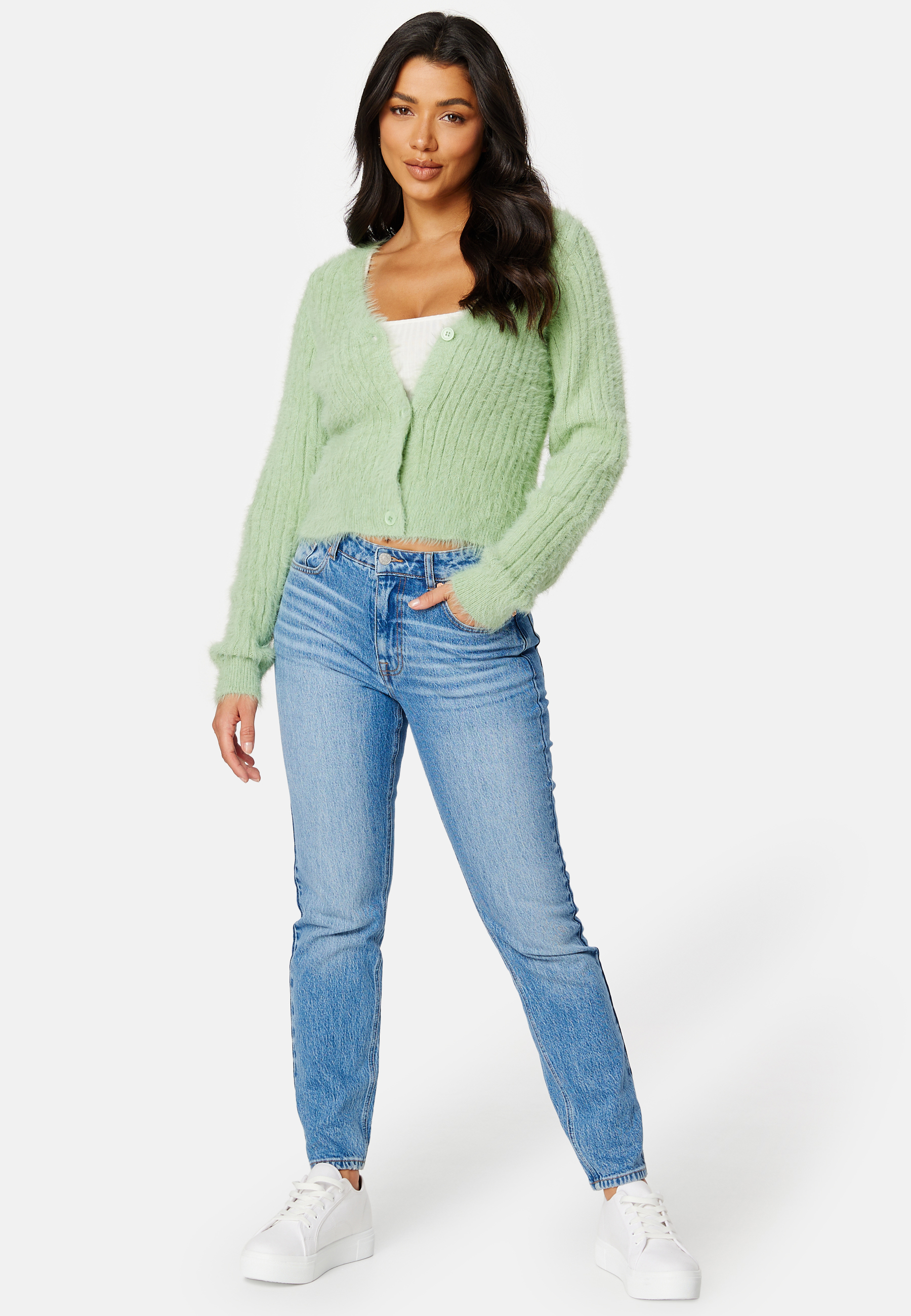 Salmi fluffy knitted cardigan 3