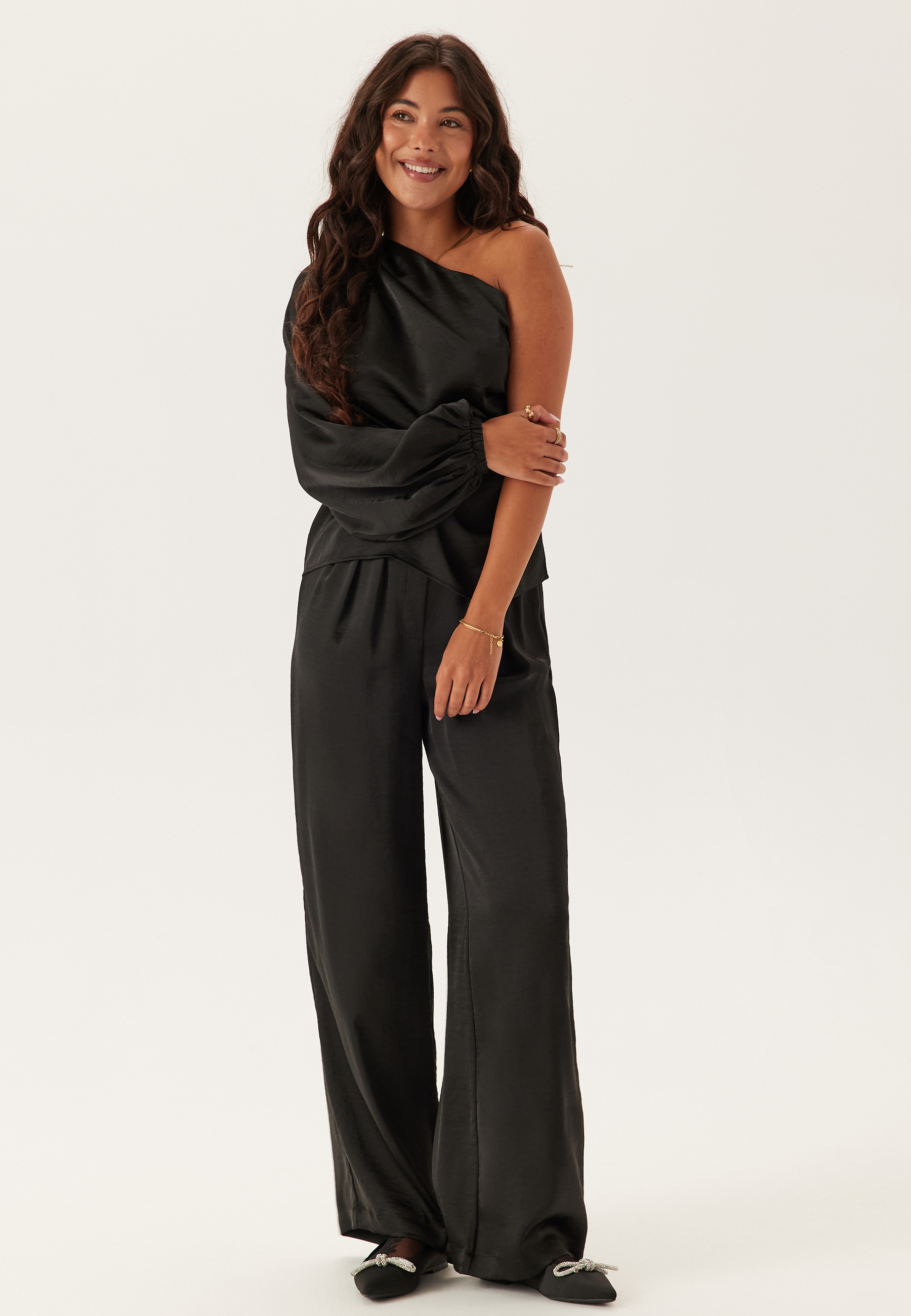 Satin One Shoulder Blouse 2