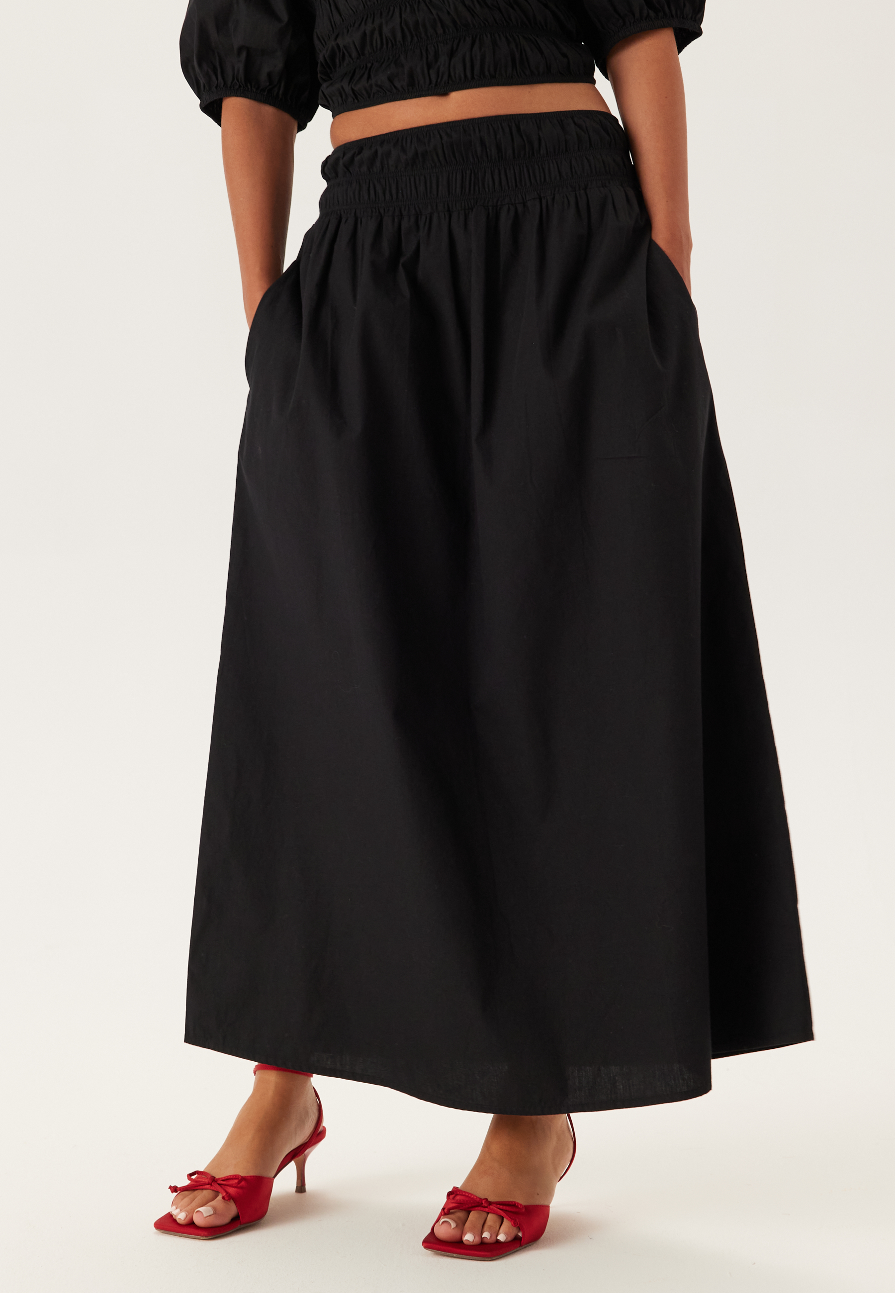 Smock Waist Maxi Skirt 2