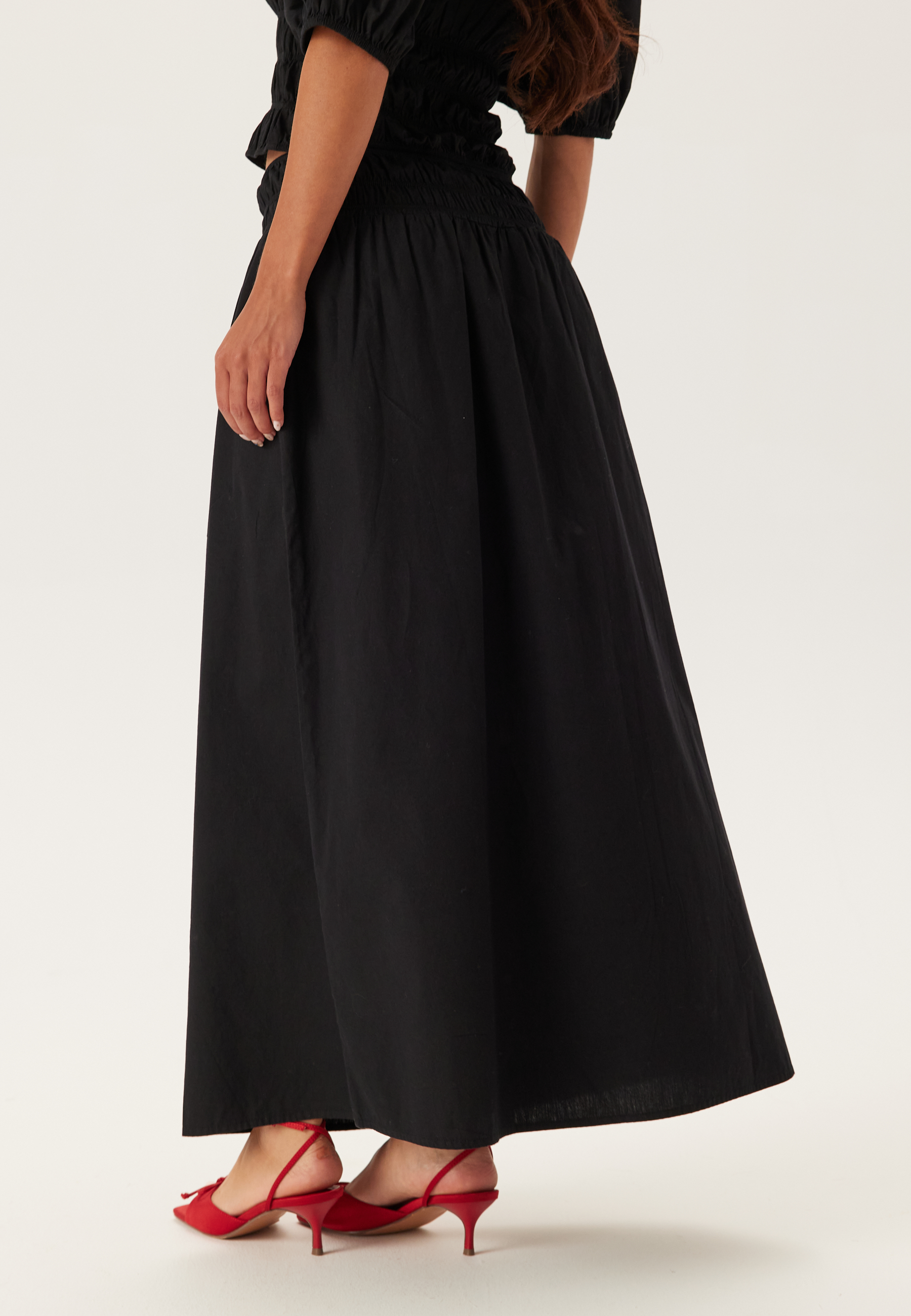 Smock Waist Maxi Skirt 3
