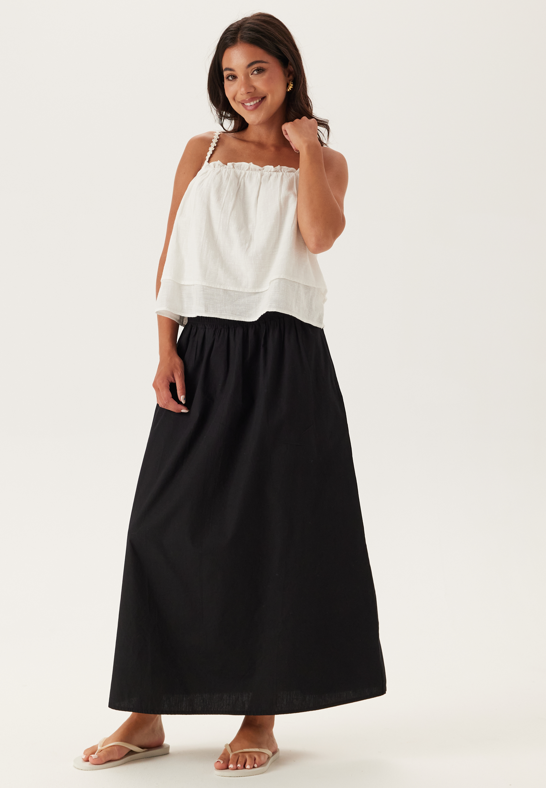 Smock Waist Maxi Skirt 5