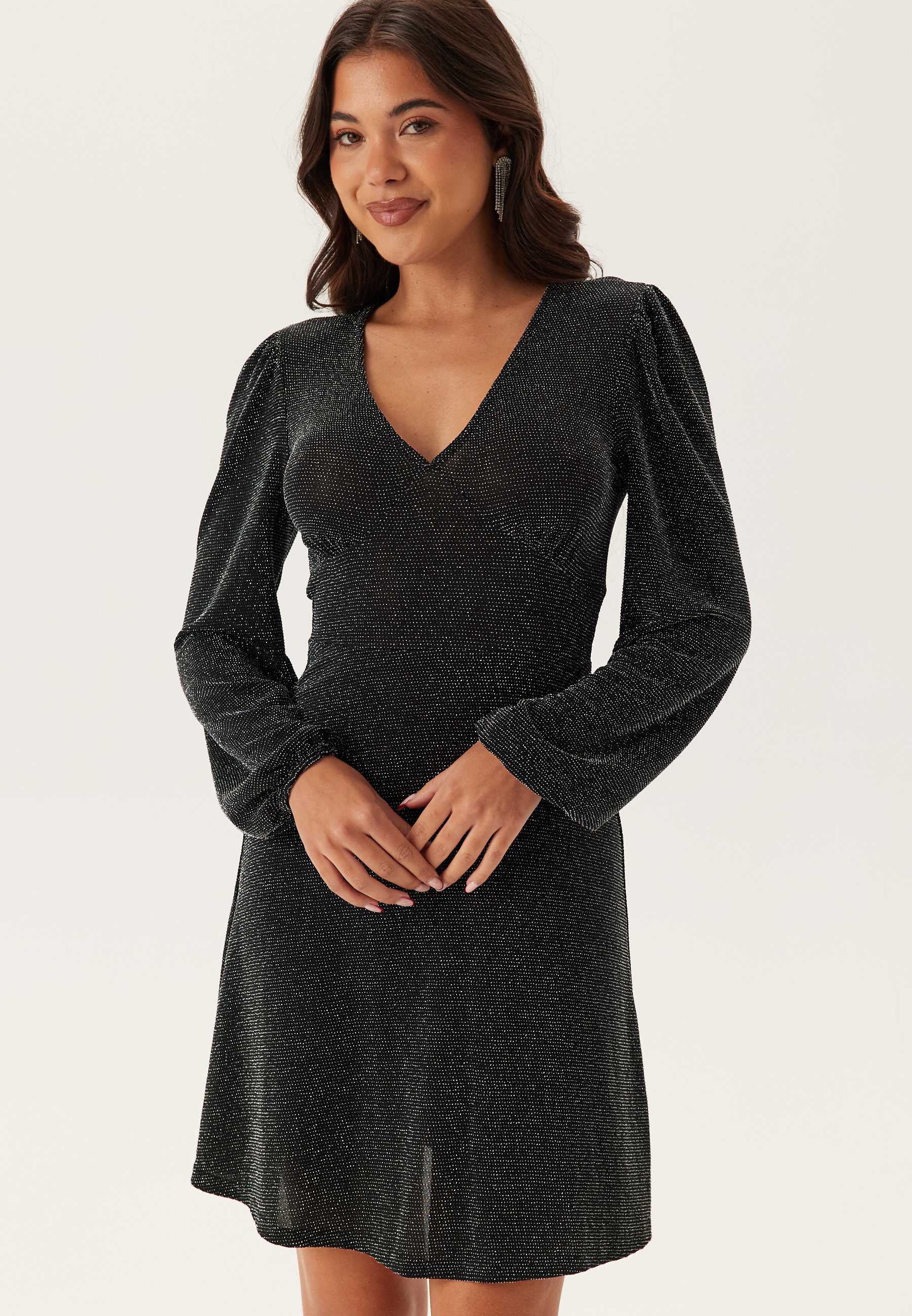 Sparkling Puff Sleeve Dress 5