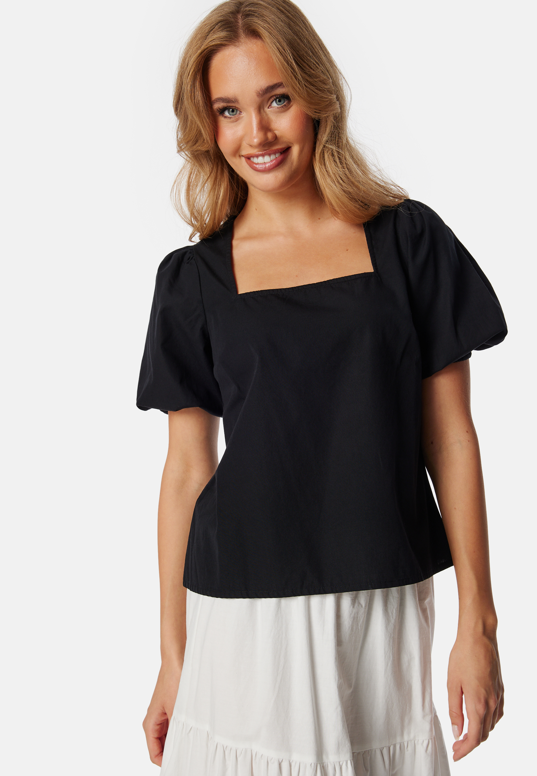 Square Neck Cotton Blouse