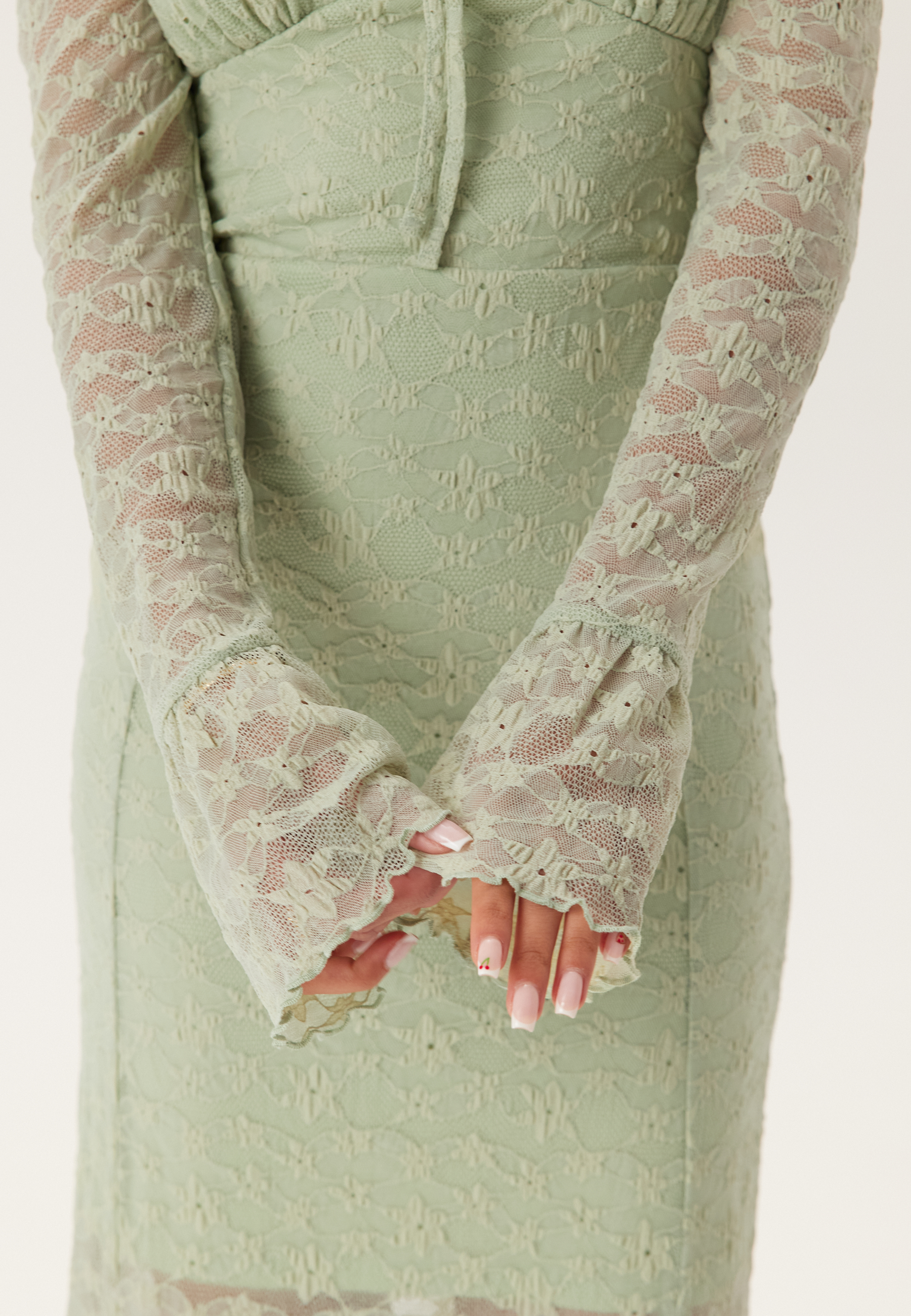 Square Neck Lace Dress 4