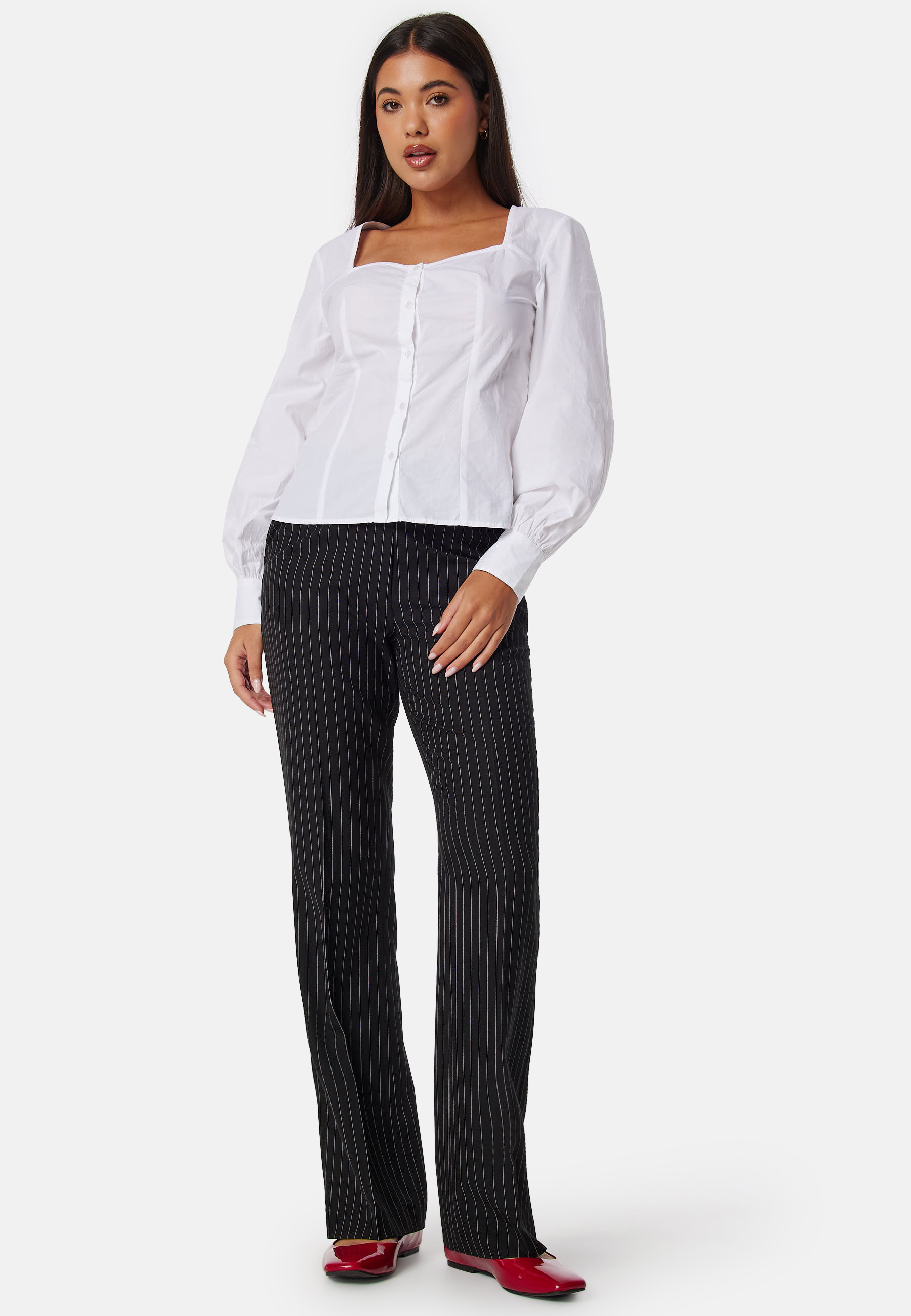 Sweetheart Neck Poplin Shirt 3