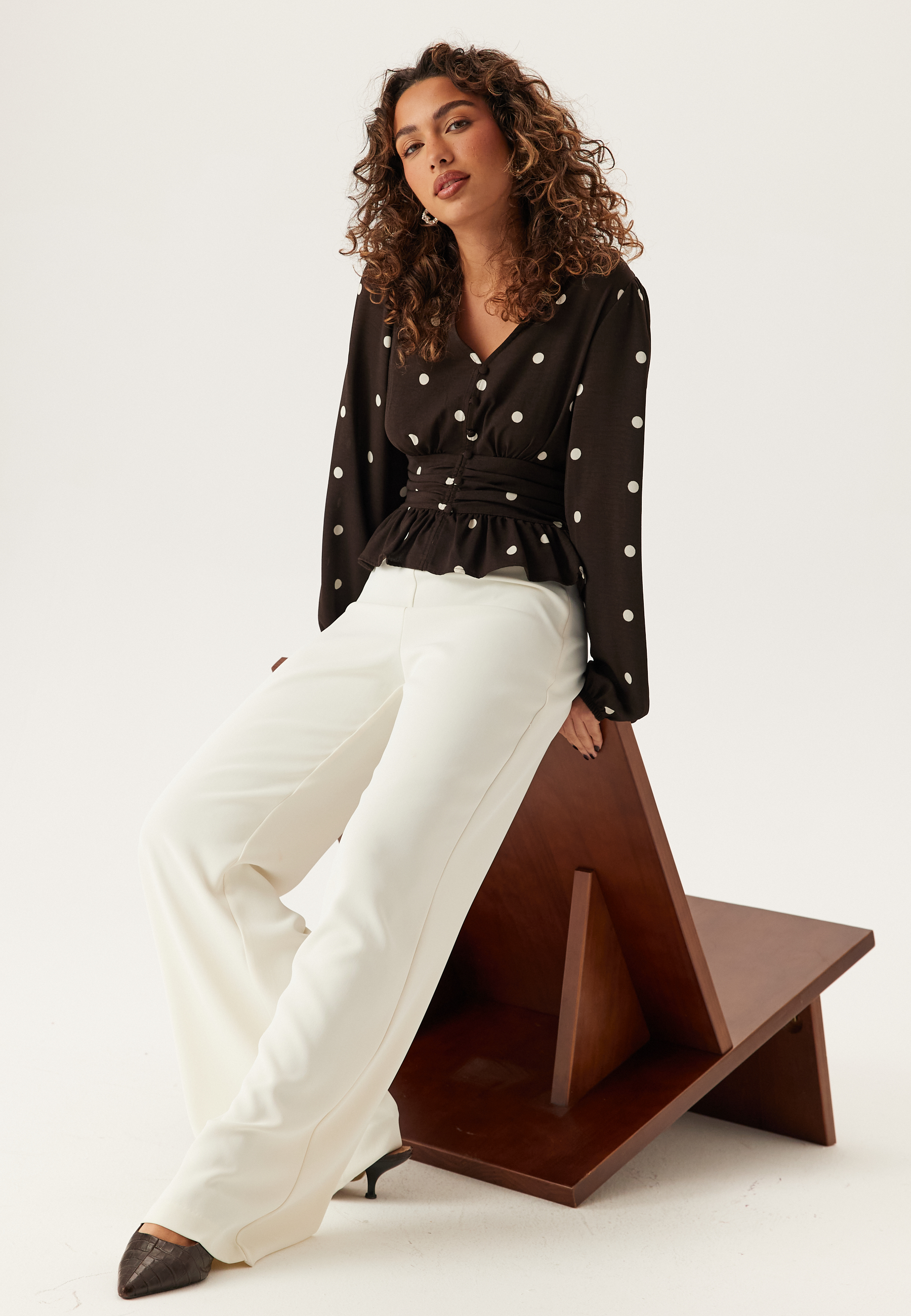 V-neck Button Blouse 4