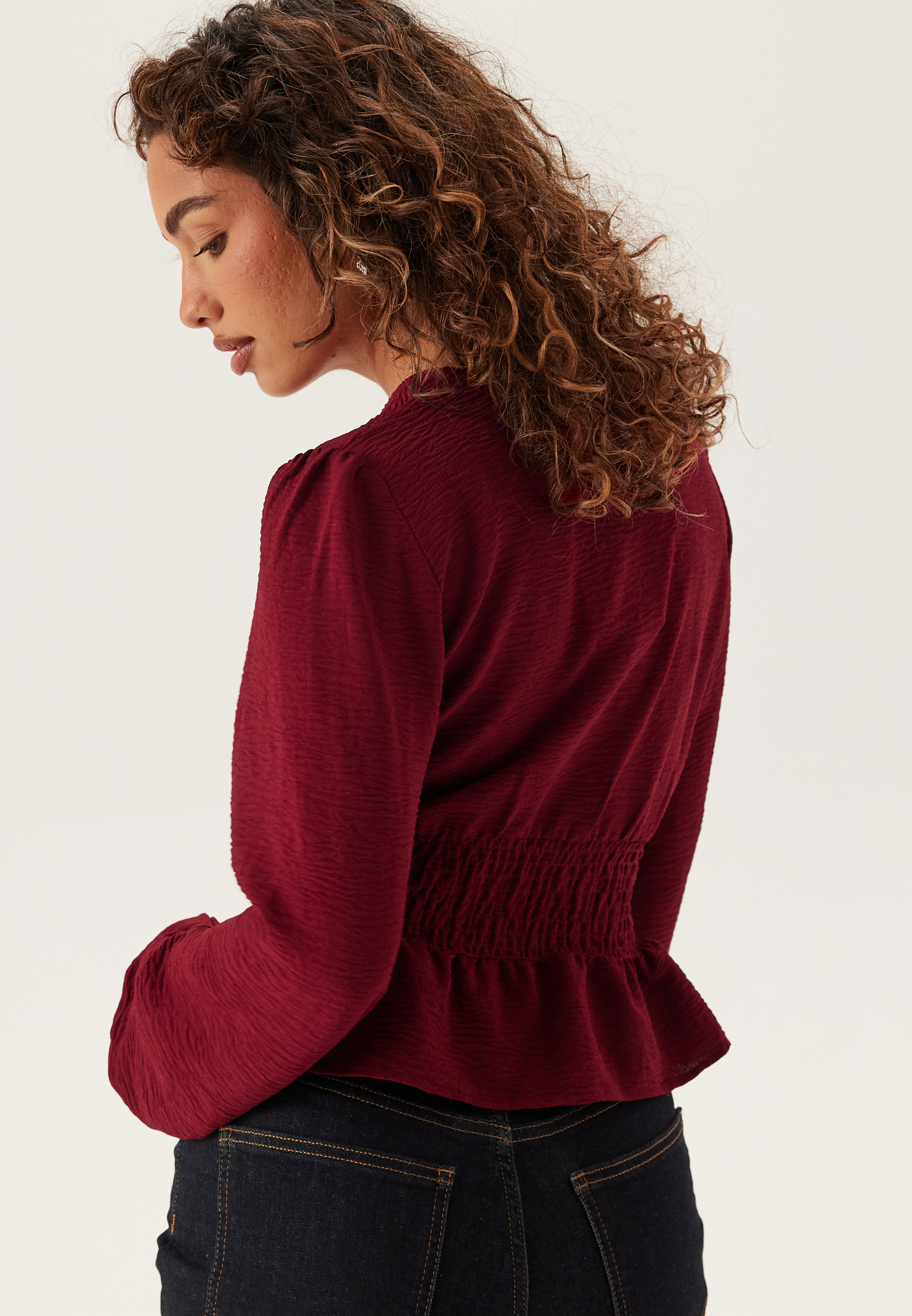 V-neck Button Blouse 2