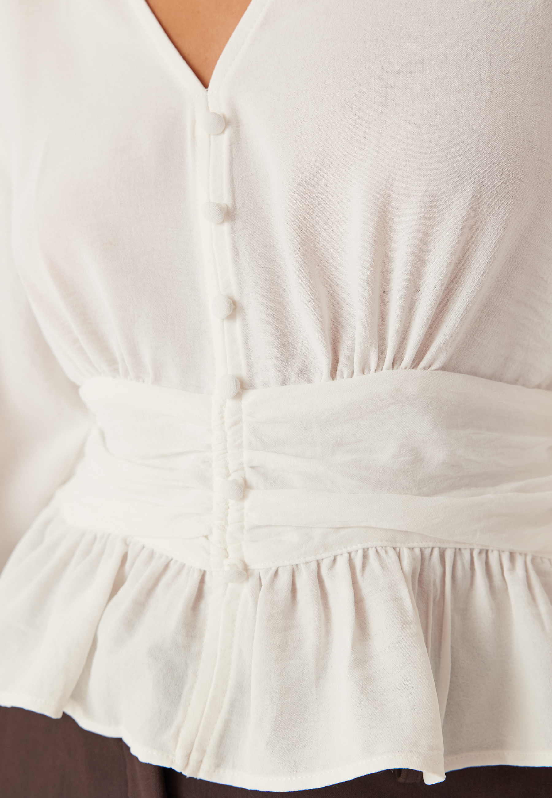 V-neck Button Blouse 5