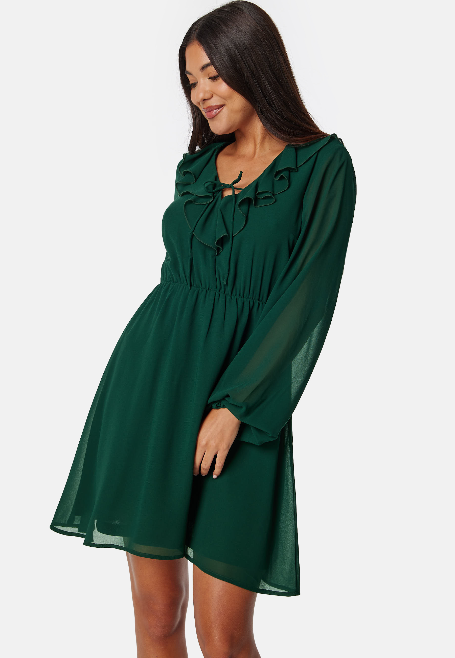 V-neck Short Frill Dress 6