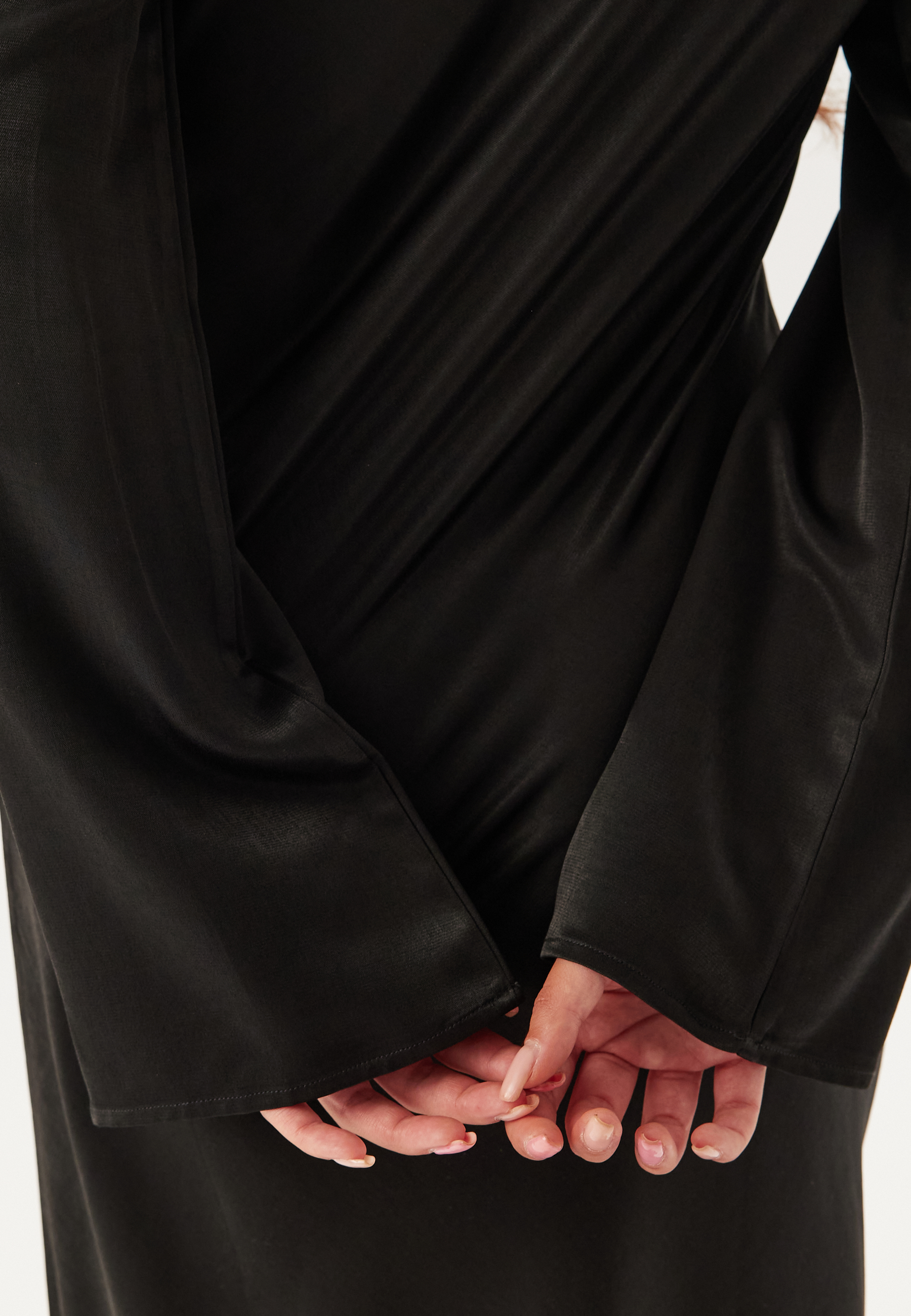 Waterfall Midi Satin Dress 3