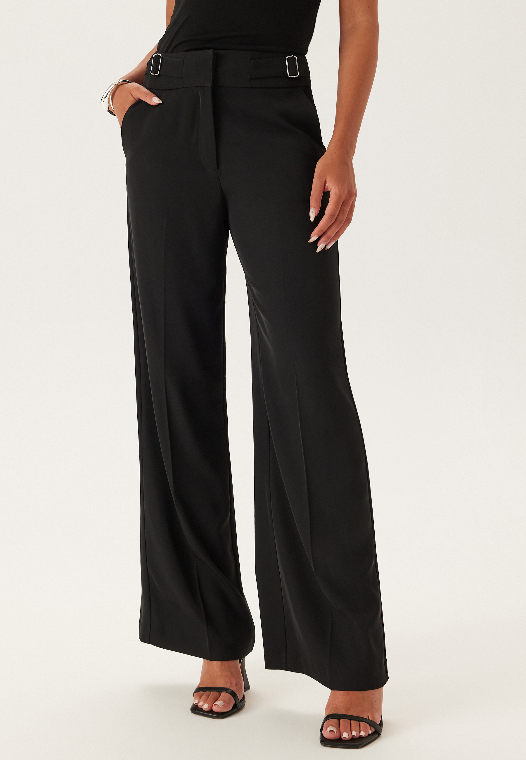 Wide Leg Adjustable Trousers