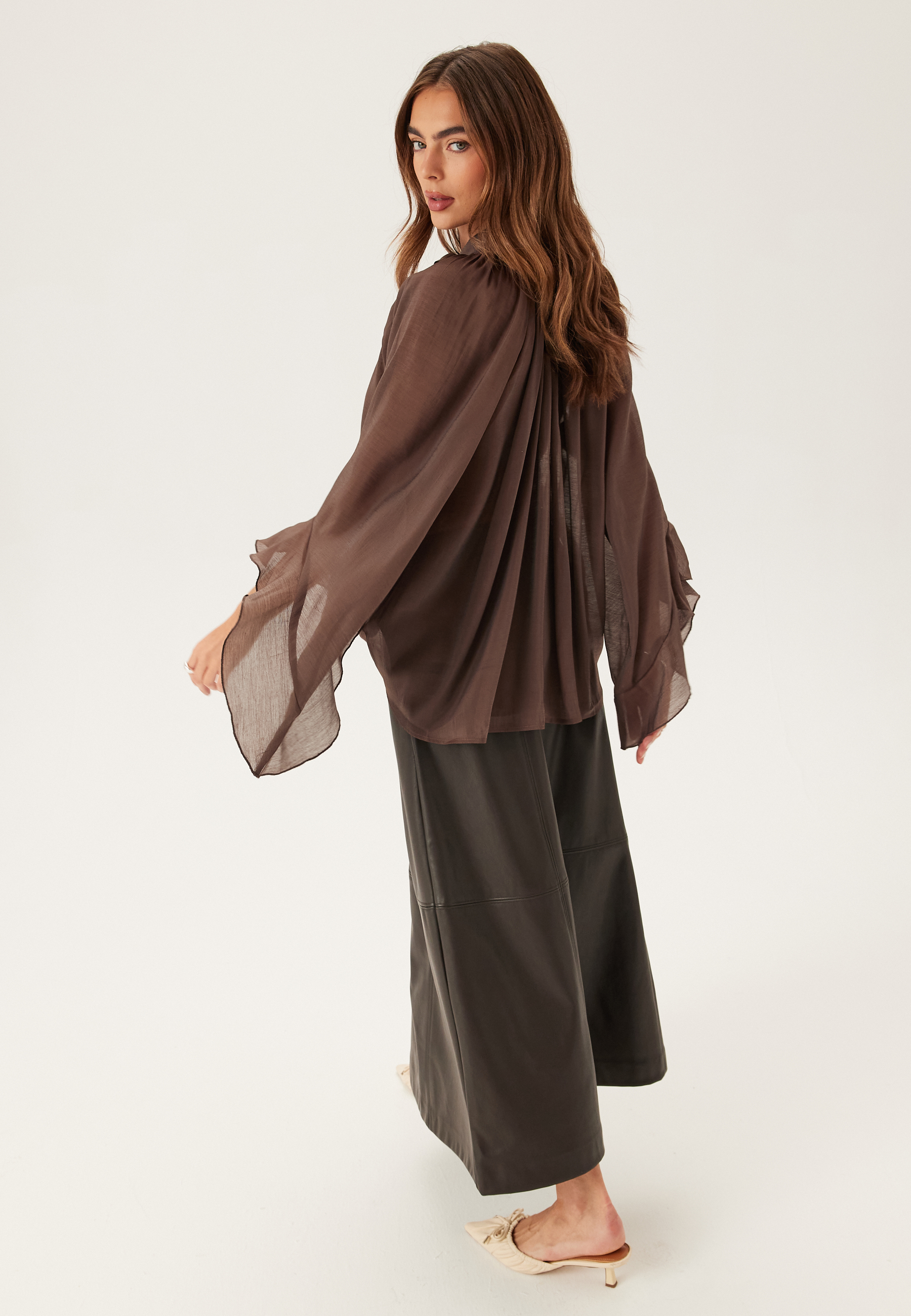 Wide Sleeve Bow Blouse 2