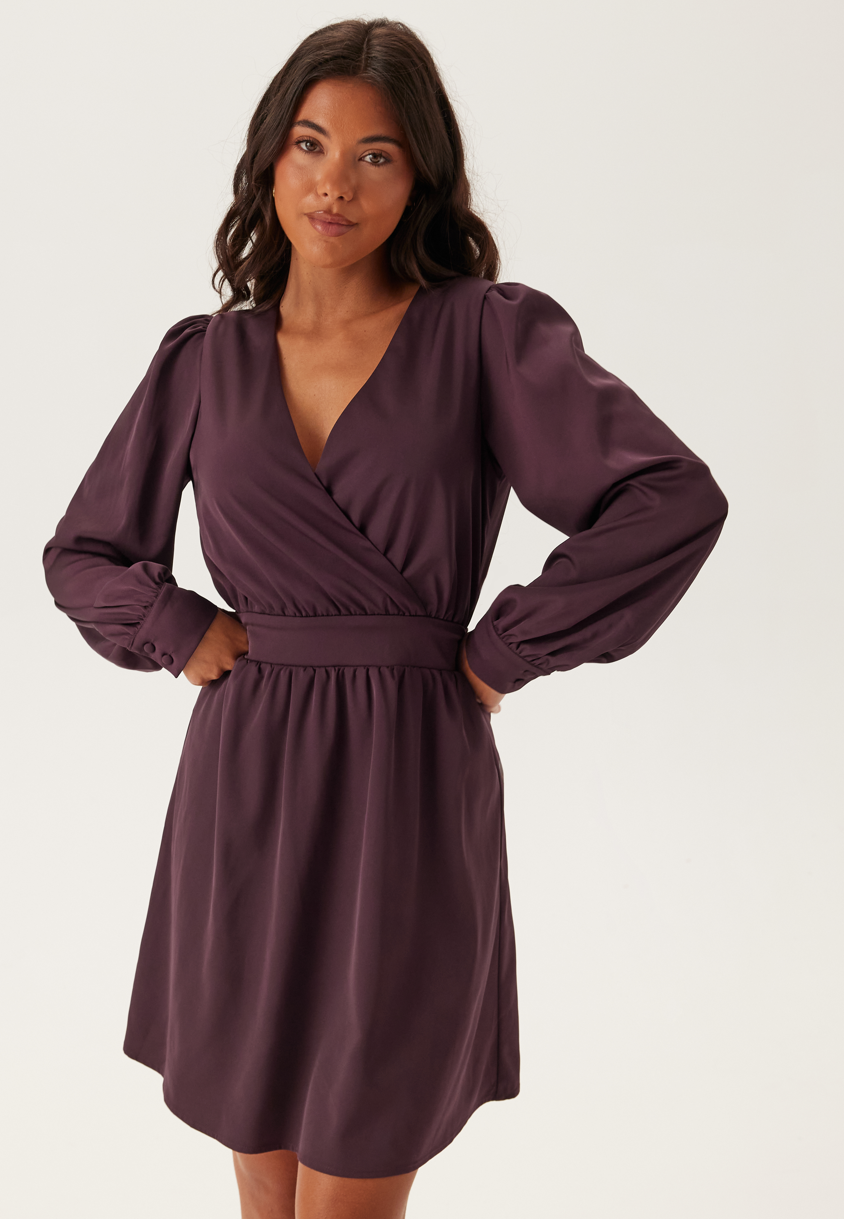 Wrap Satin Dress