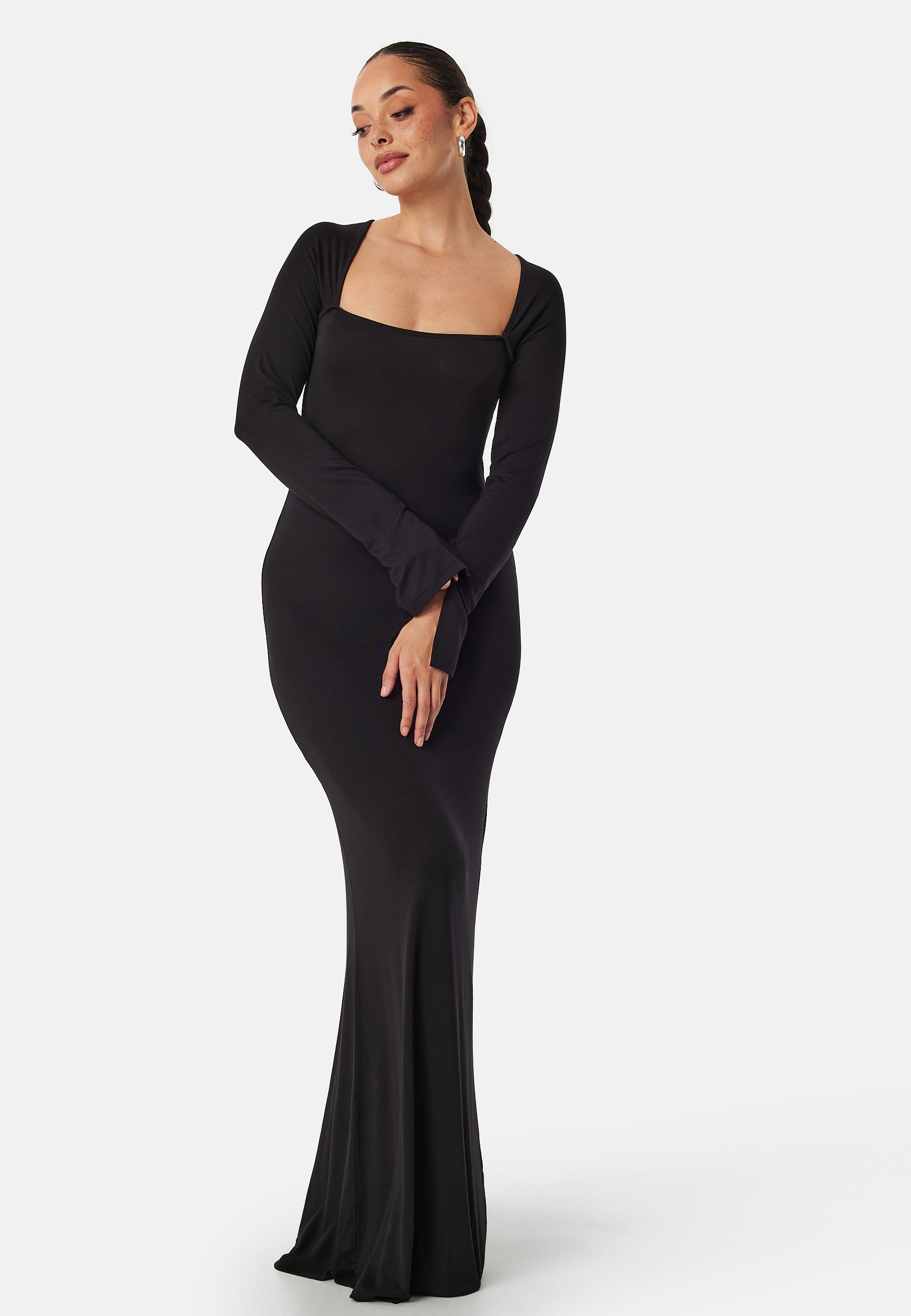Square Neck L/S Maxi Dress