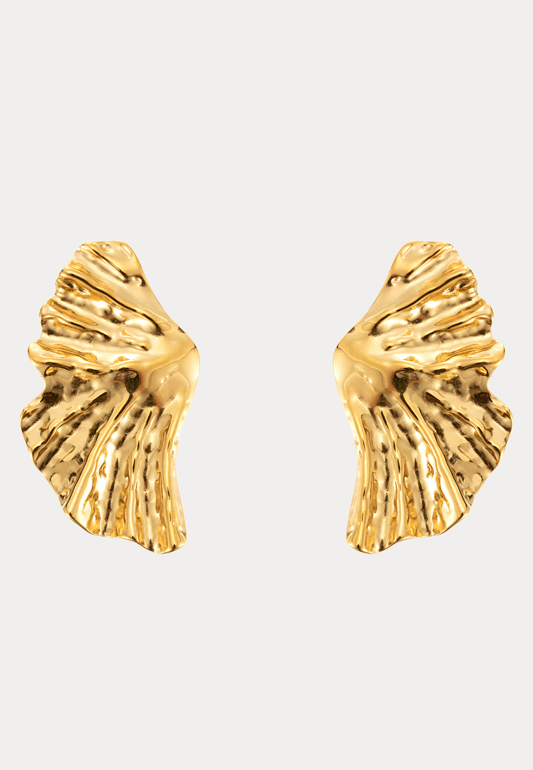 Feather Earring Gold 2