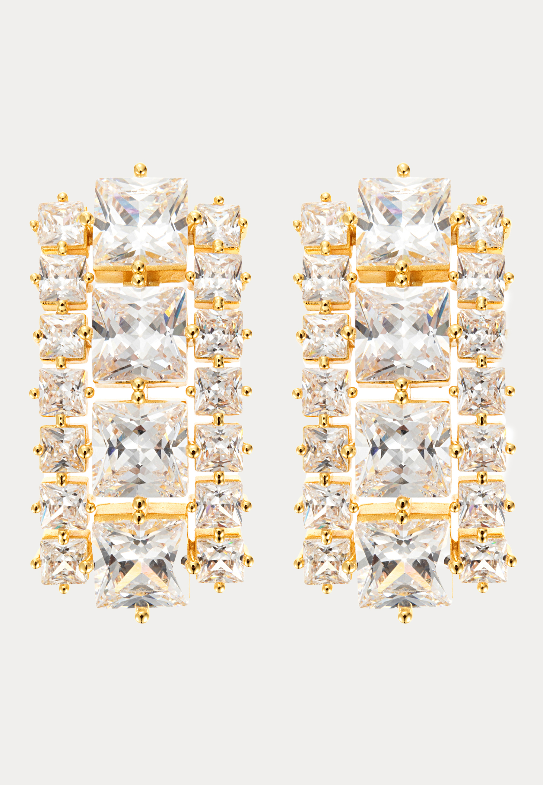 Sky Crystal Earring Gold 2