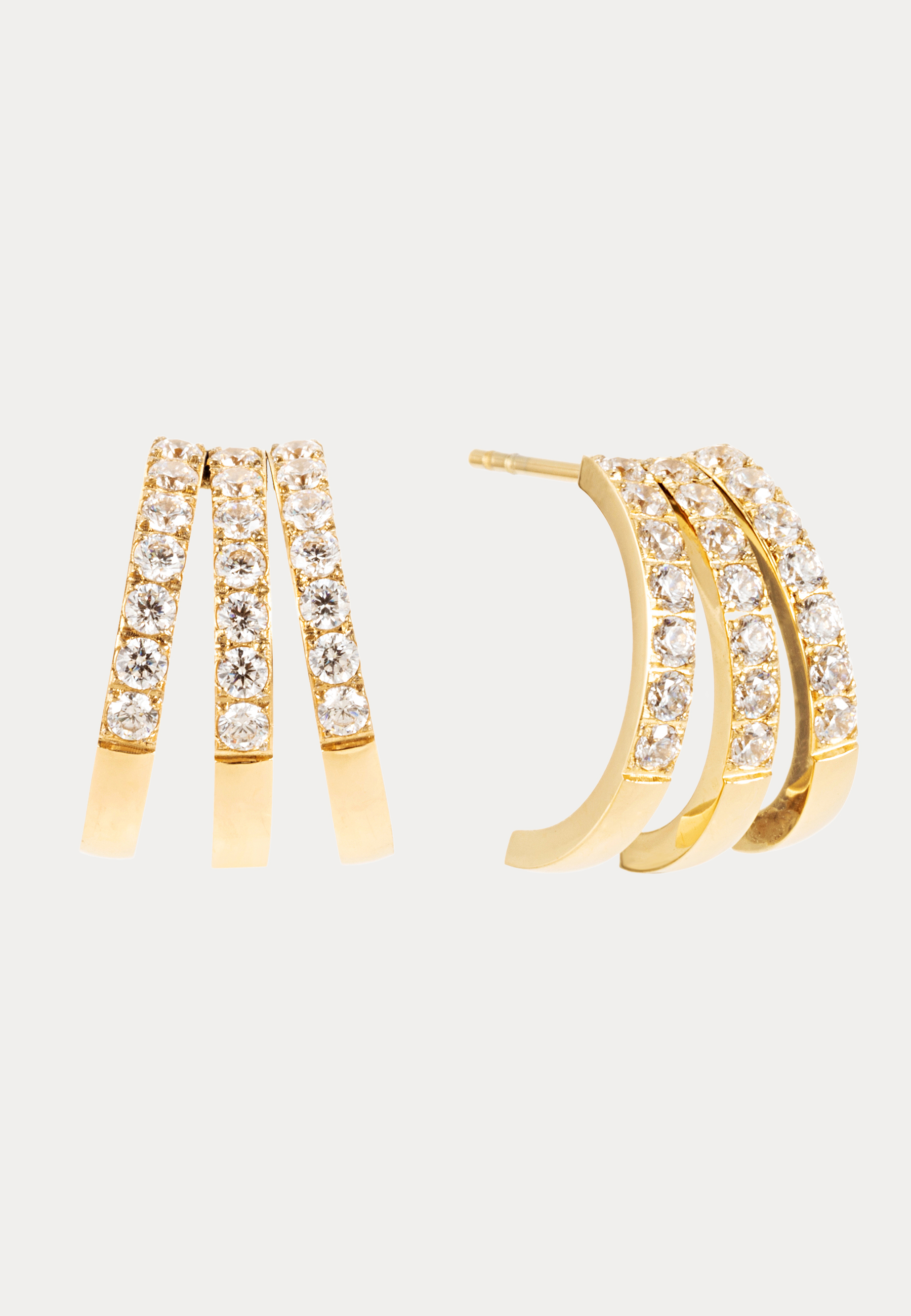 Trippel Crystal Earring 2