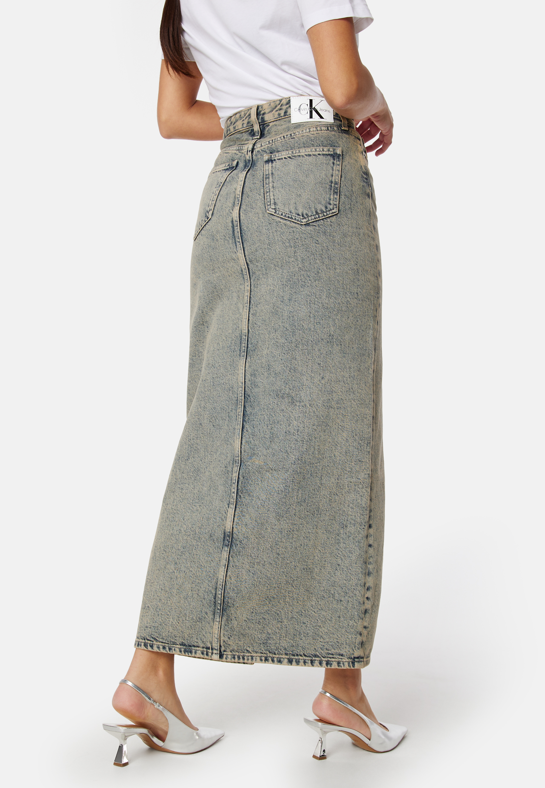 Front Split Maxi Denim Skirt 2