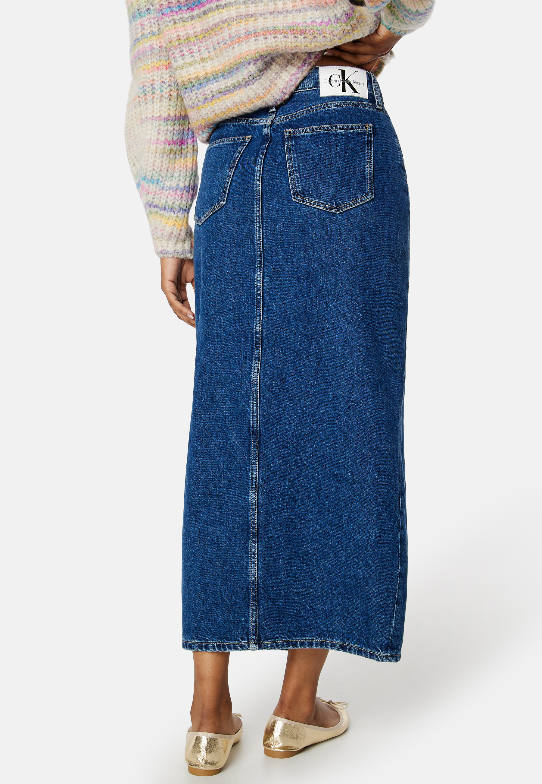 Front Split Maxi Denim Skirt 2