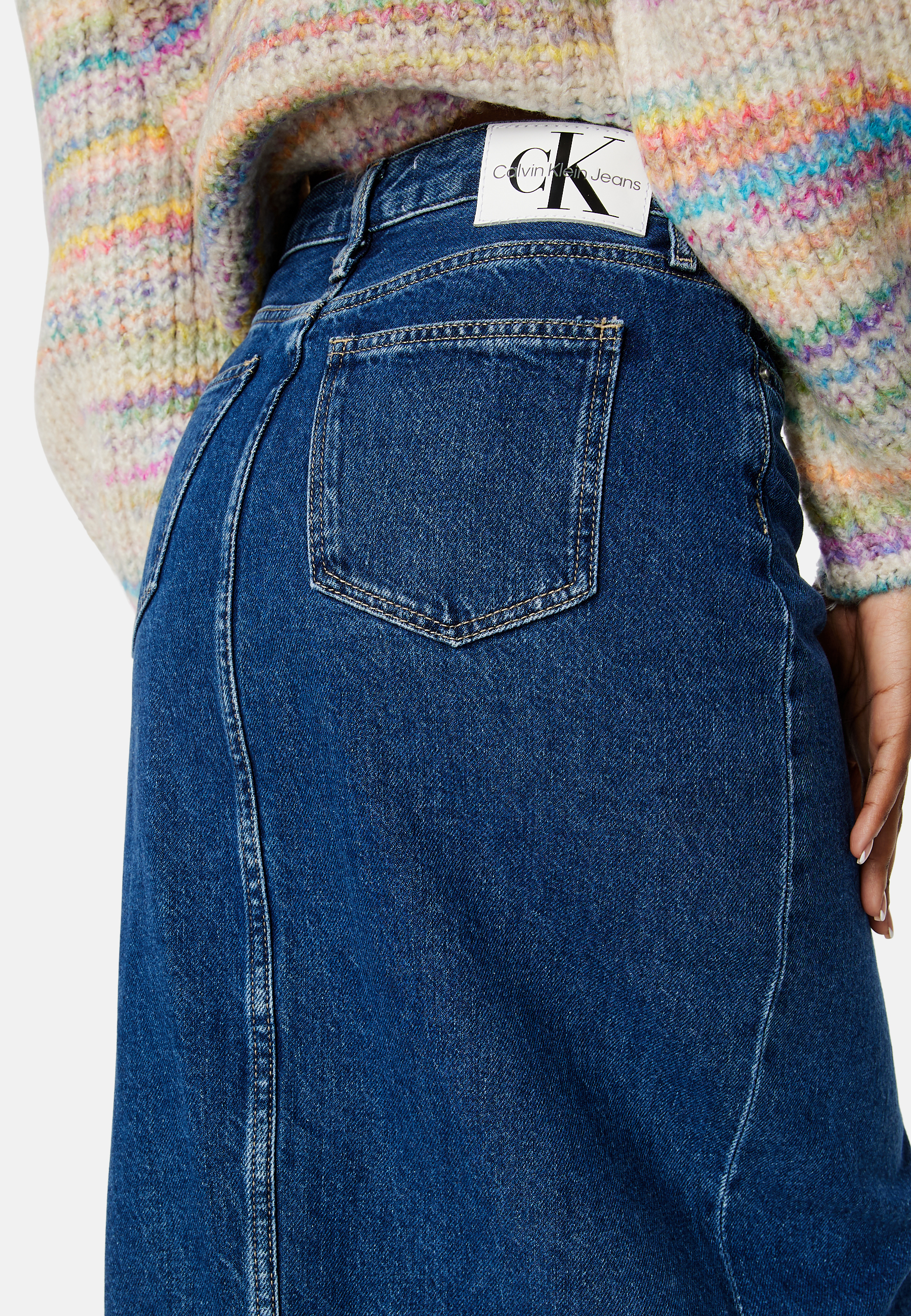 Front Split Maxi Denim Skirt 3