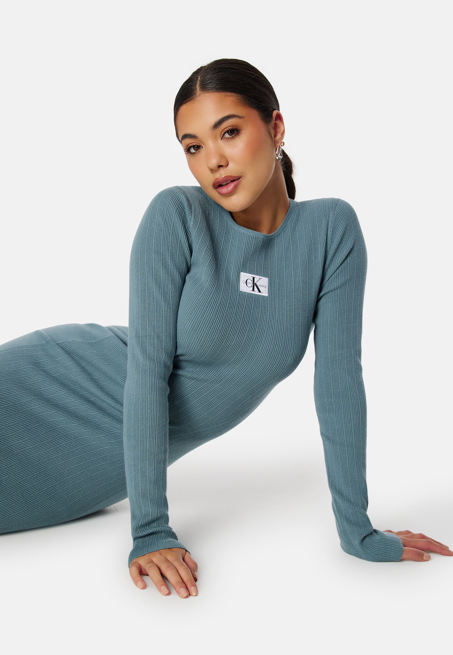 Variegated Rib Sweater Dress 2