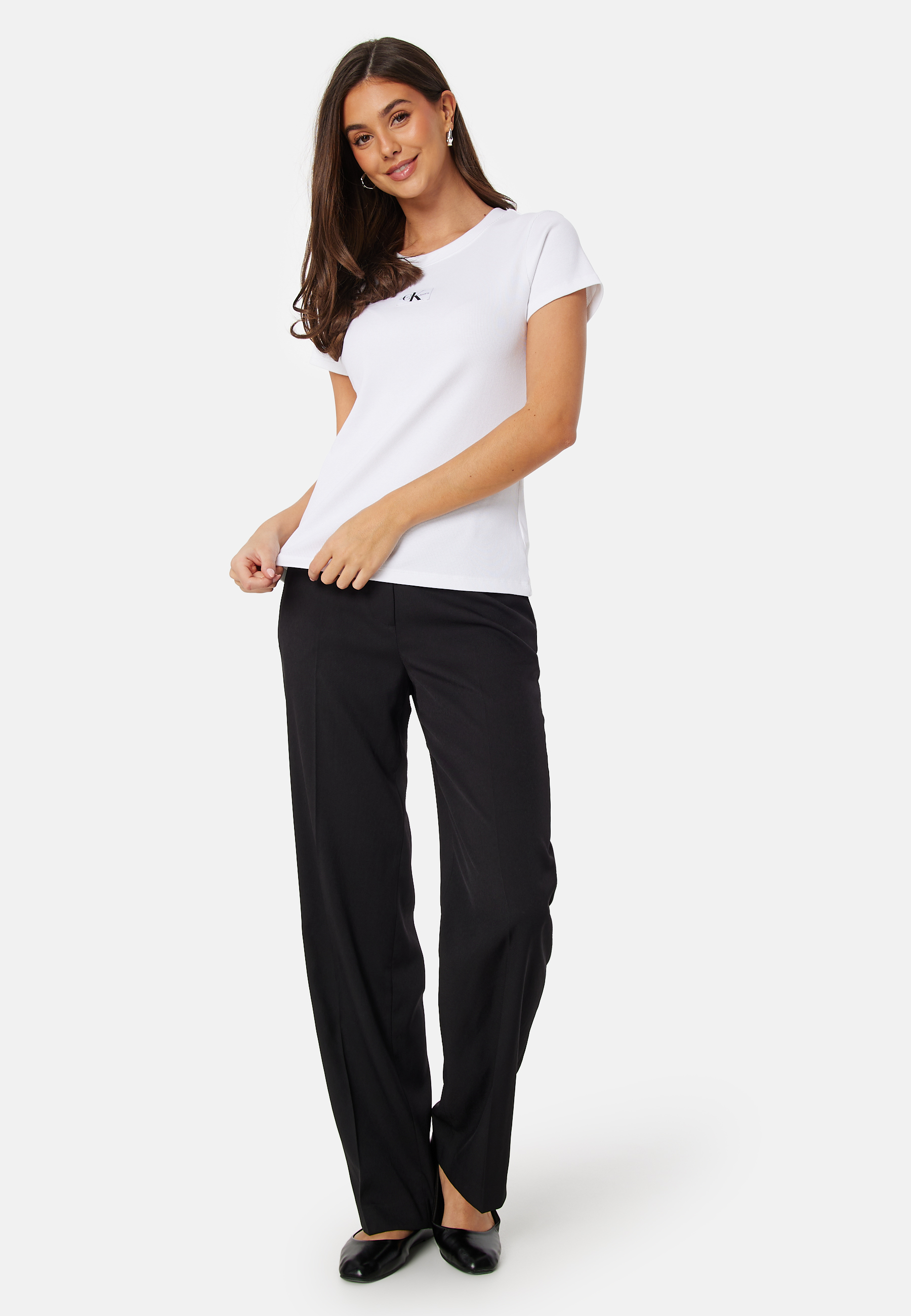 Wowen Label Rib Slim Tee 2