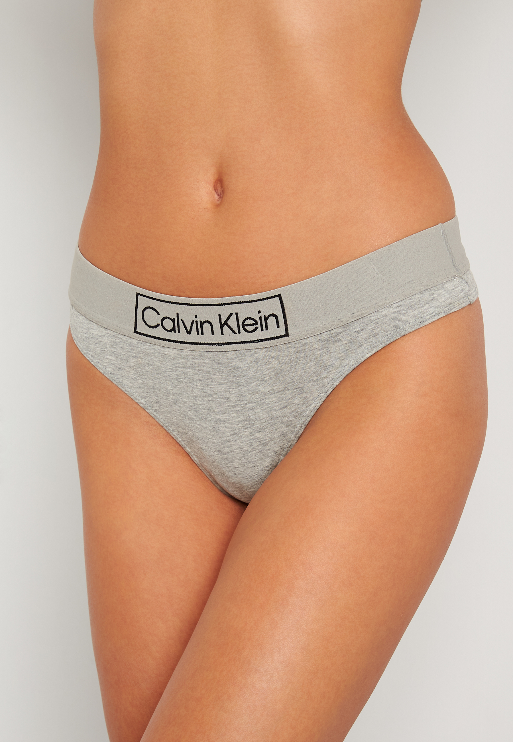 Calvin Klein Truser 2P Reimagined Heritage Thong Grå Medium Dame