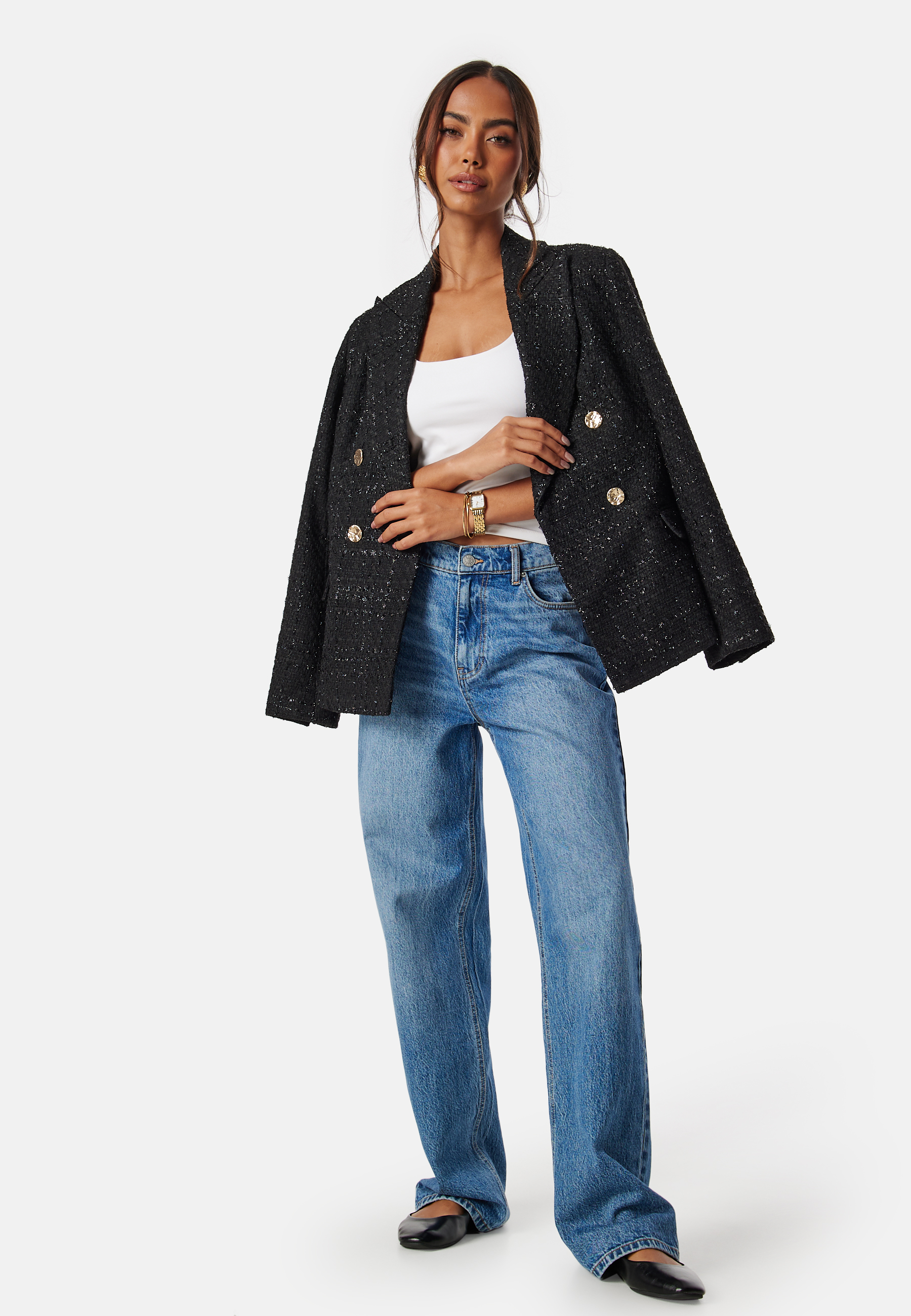 Double Breasted Bouclé Blazer 2