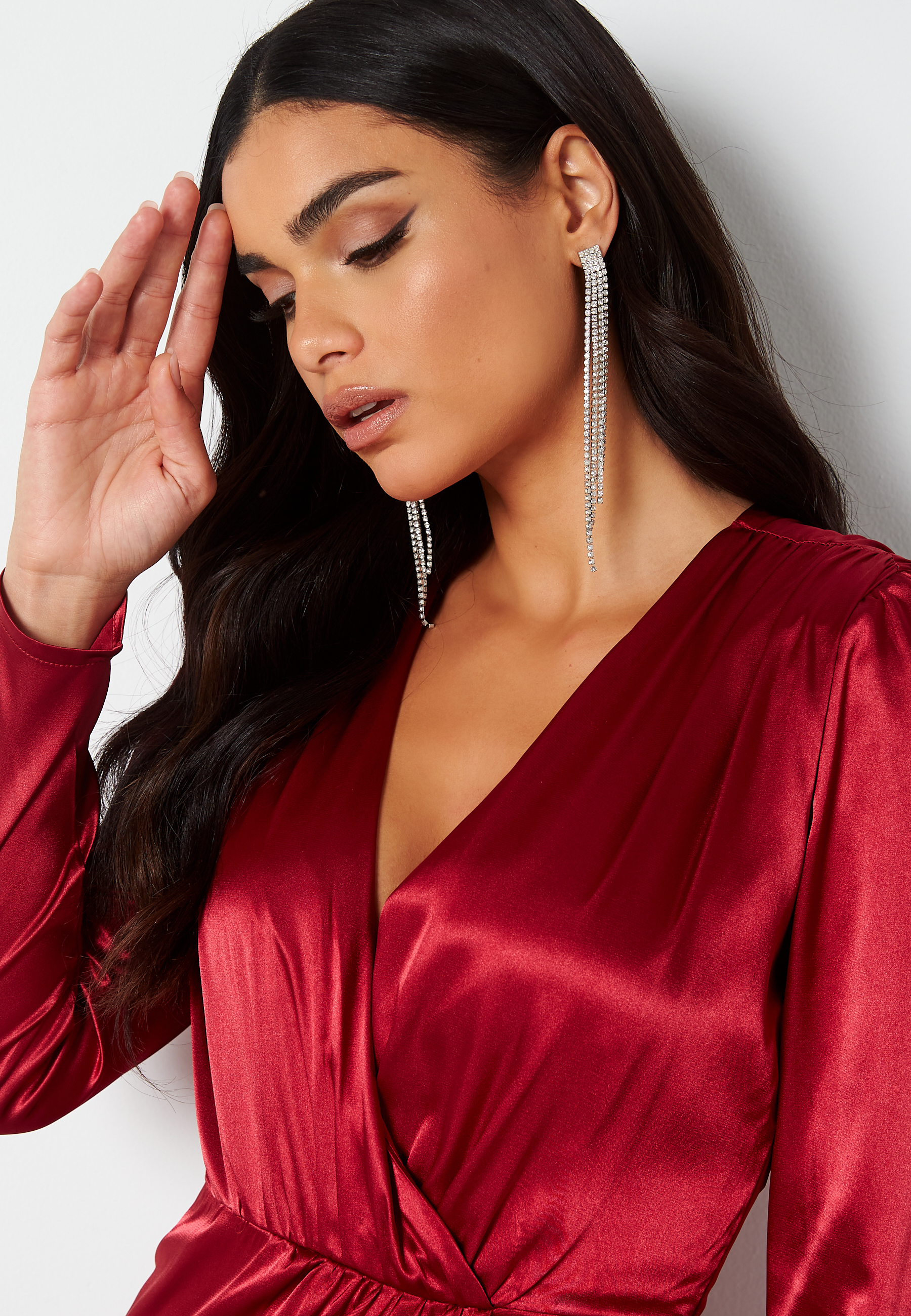 Lucie Satin Draped Dress 3