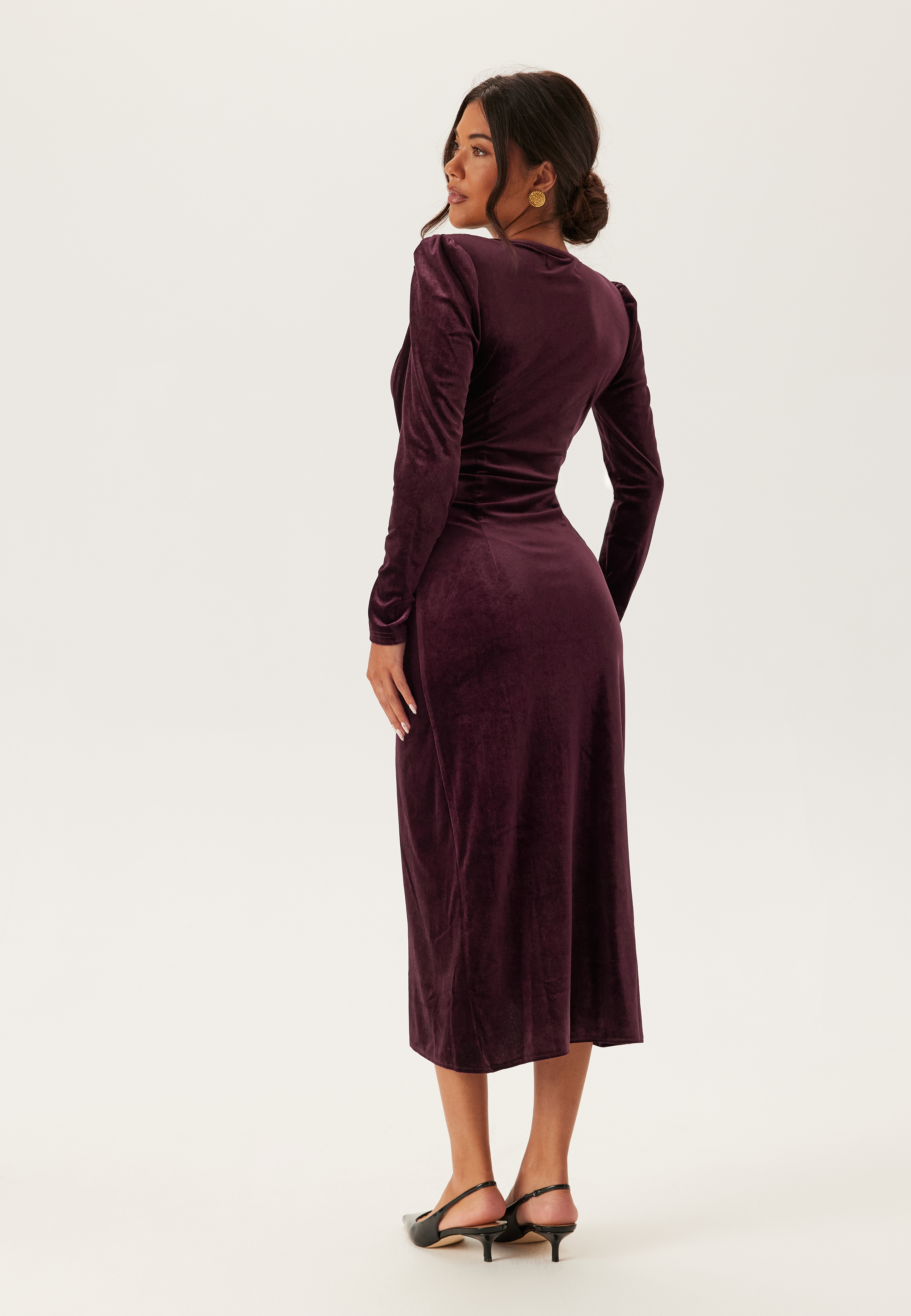 Overlap Velvet Dress 2