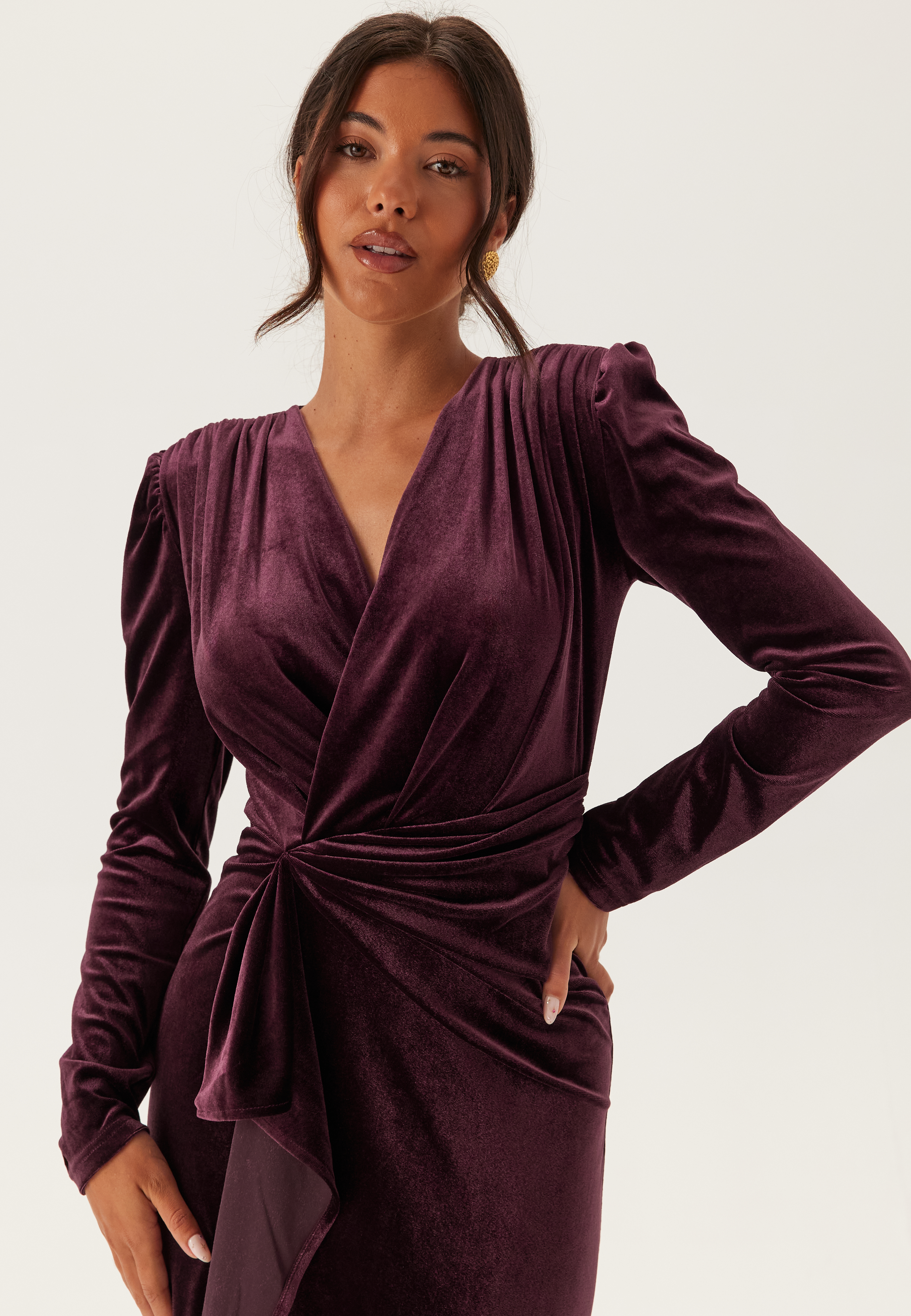 Overlap Velvet Dress 3