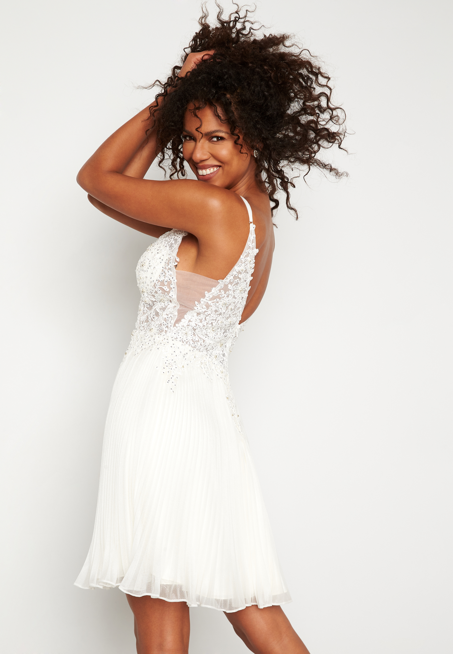 Glitter Plisse Dress 4